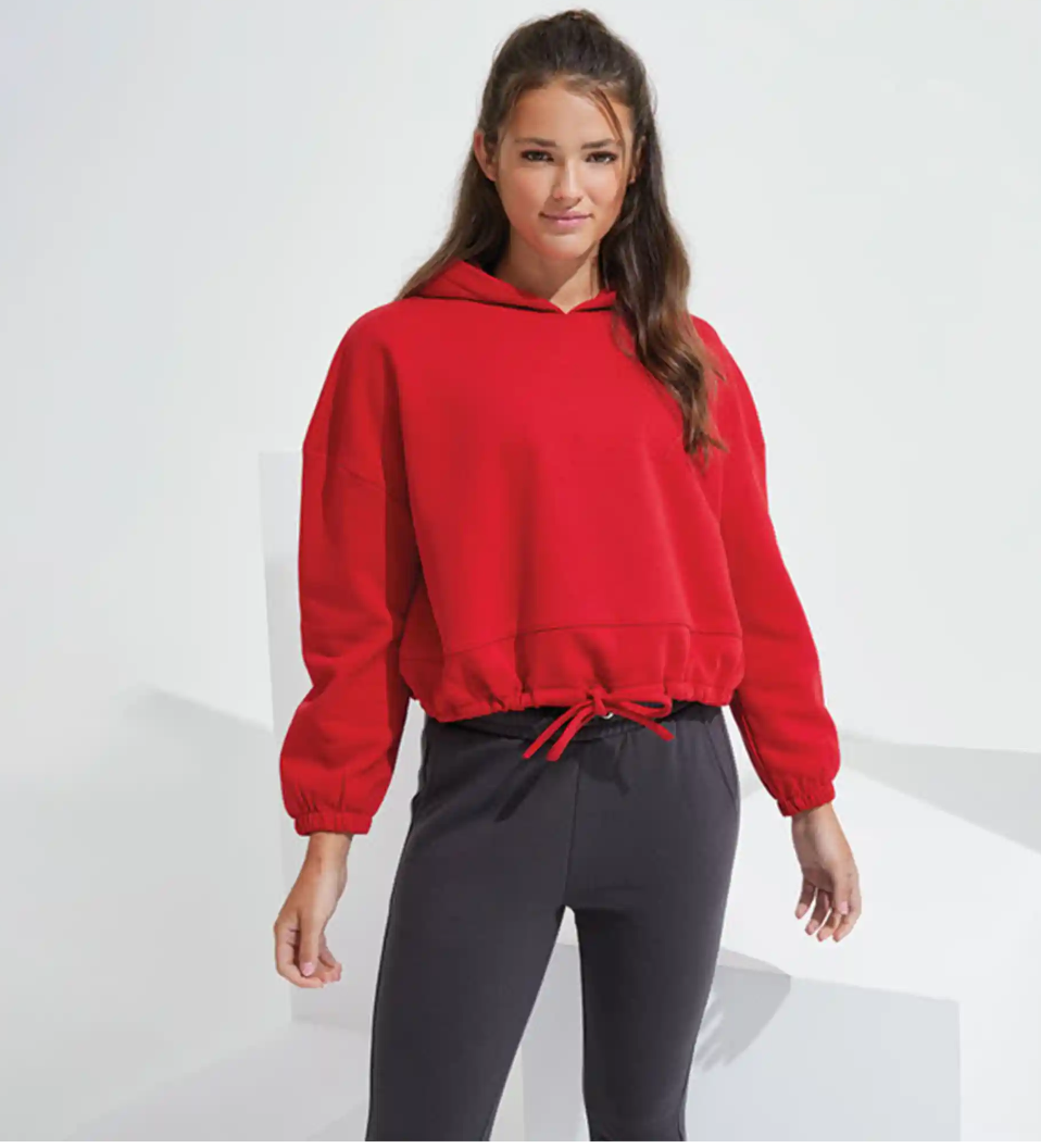 Eco-Ladies’ Cropped Oversize Hoodie | Sustainable Comfort, Modern Streetwear Fit