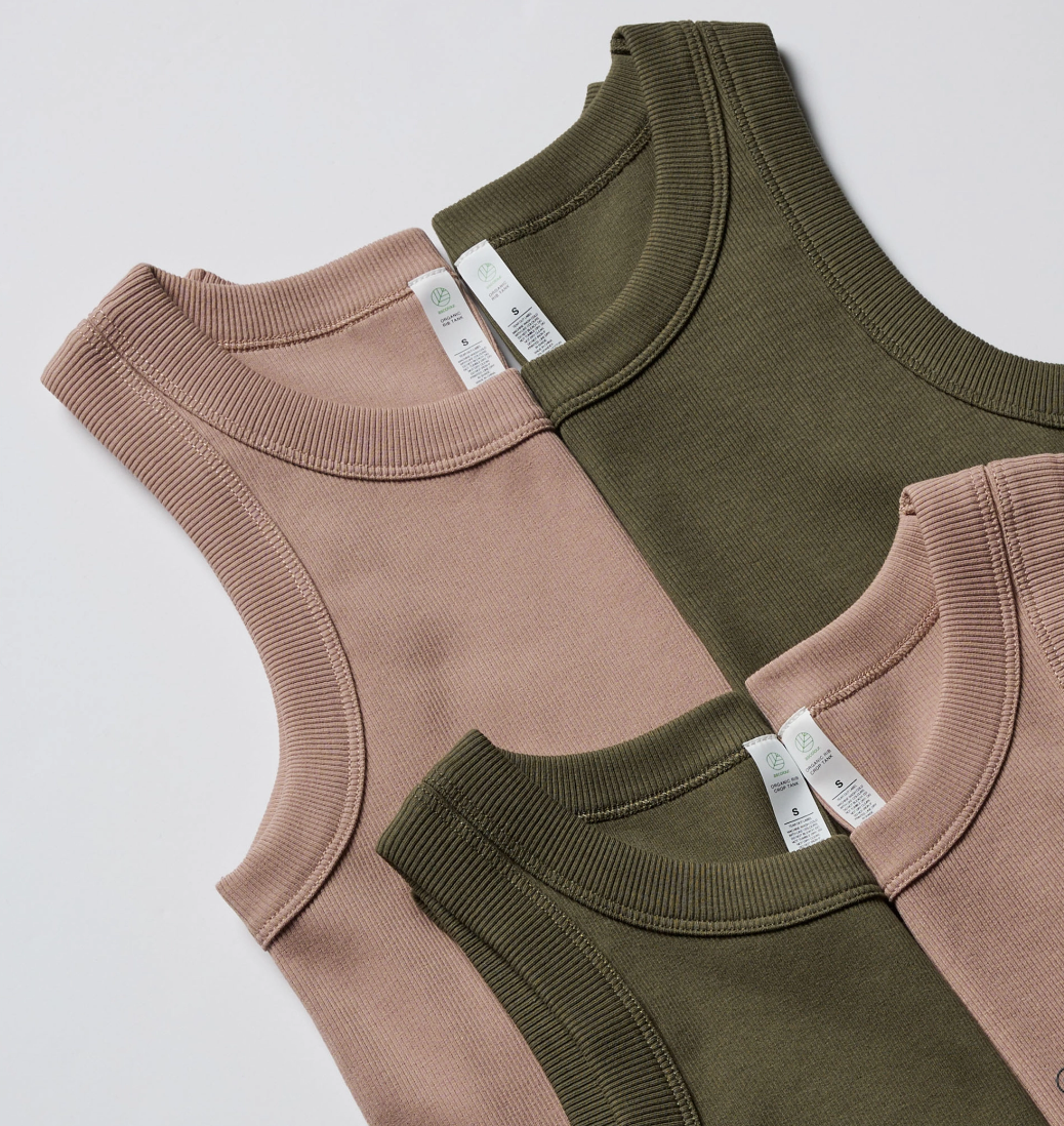 Women’s Organic Rib Tank | Slim Fit, Sustainable Everyday Essential