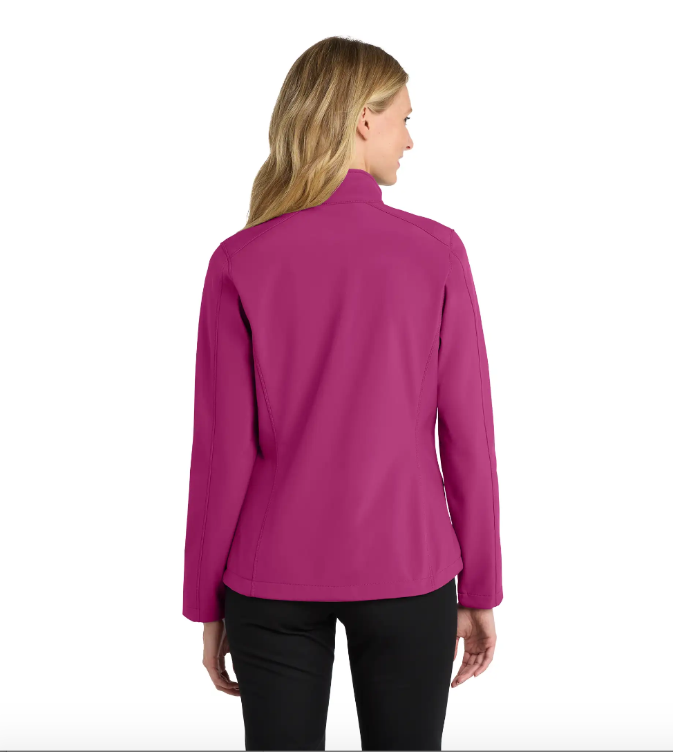 Physical Therapy Women’s Core Soft Shell Jacket – Windproof, Water-Resistant, Stretch Comfort Fit