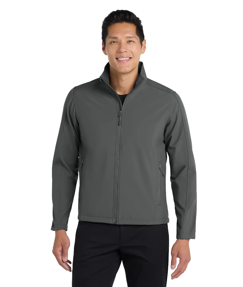 Speech Therapy Men’s Core Soft Shell Jacket – Windproof, Water-Resistant, Stretch Comfort Fit