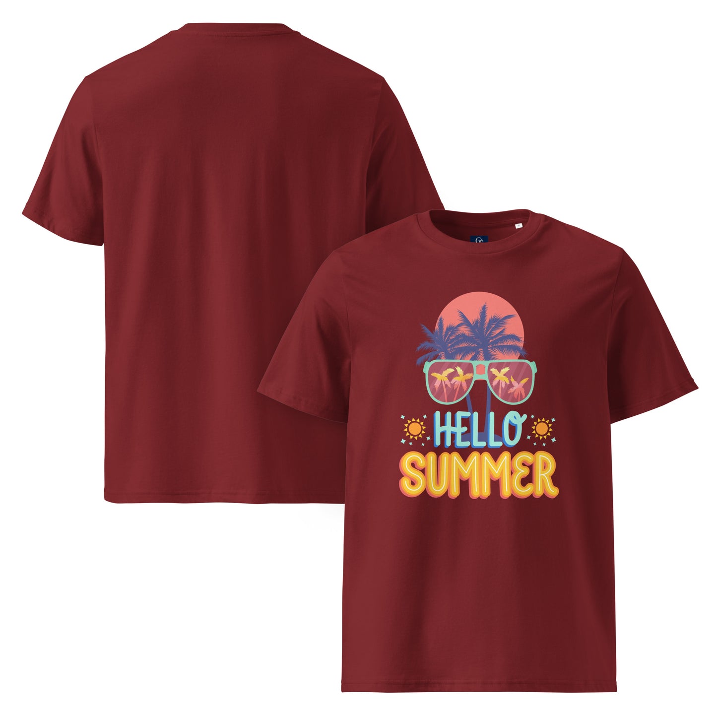 Organic summer t-shirt breathable unisex cotton eco-friendly