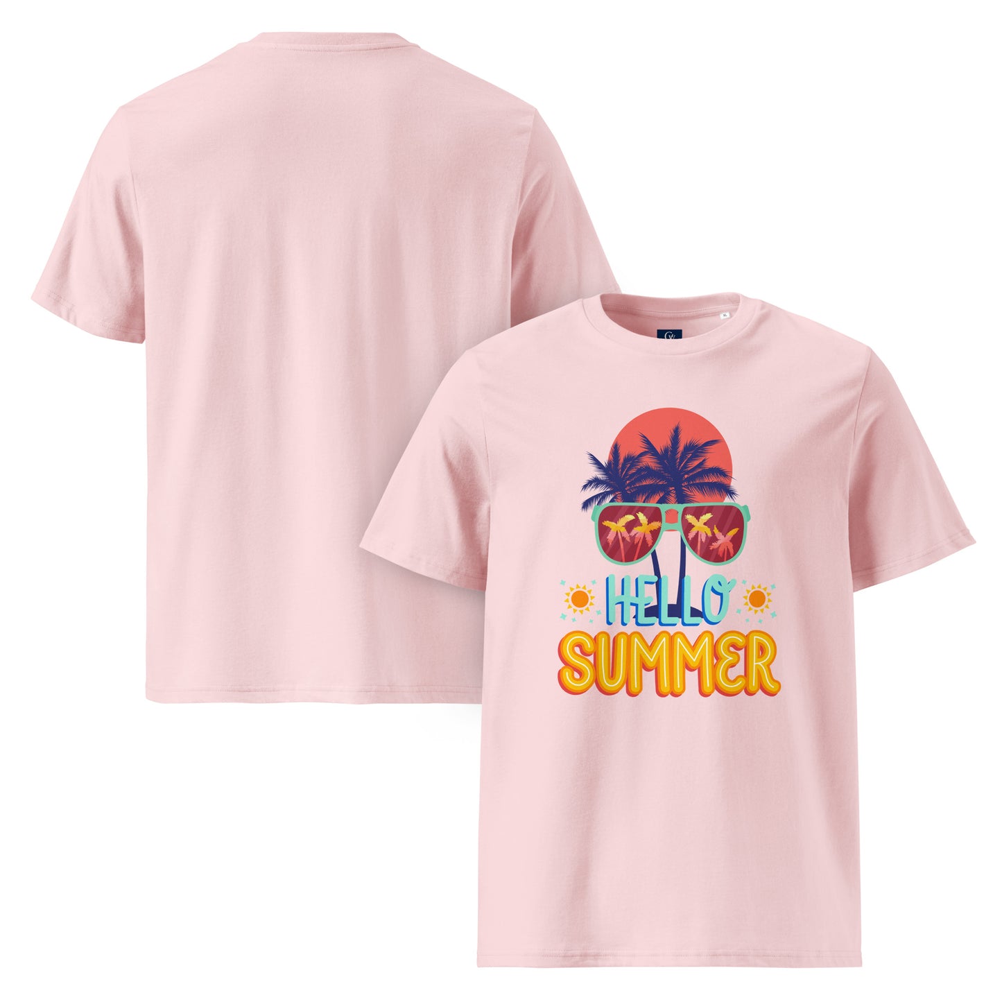 Organic summer t-shirt breathable unisex cotton eco-friendly