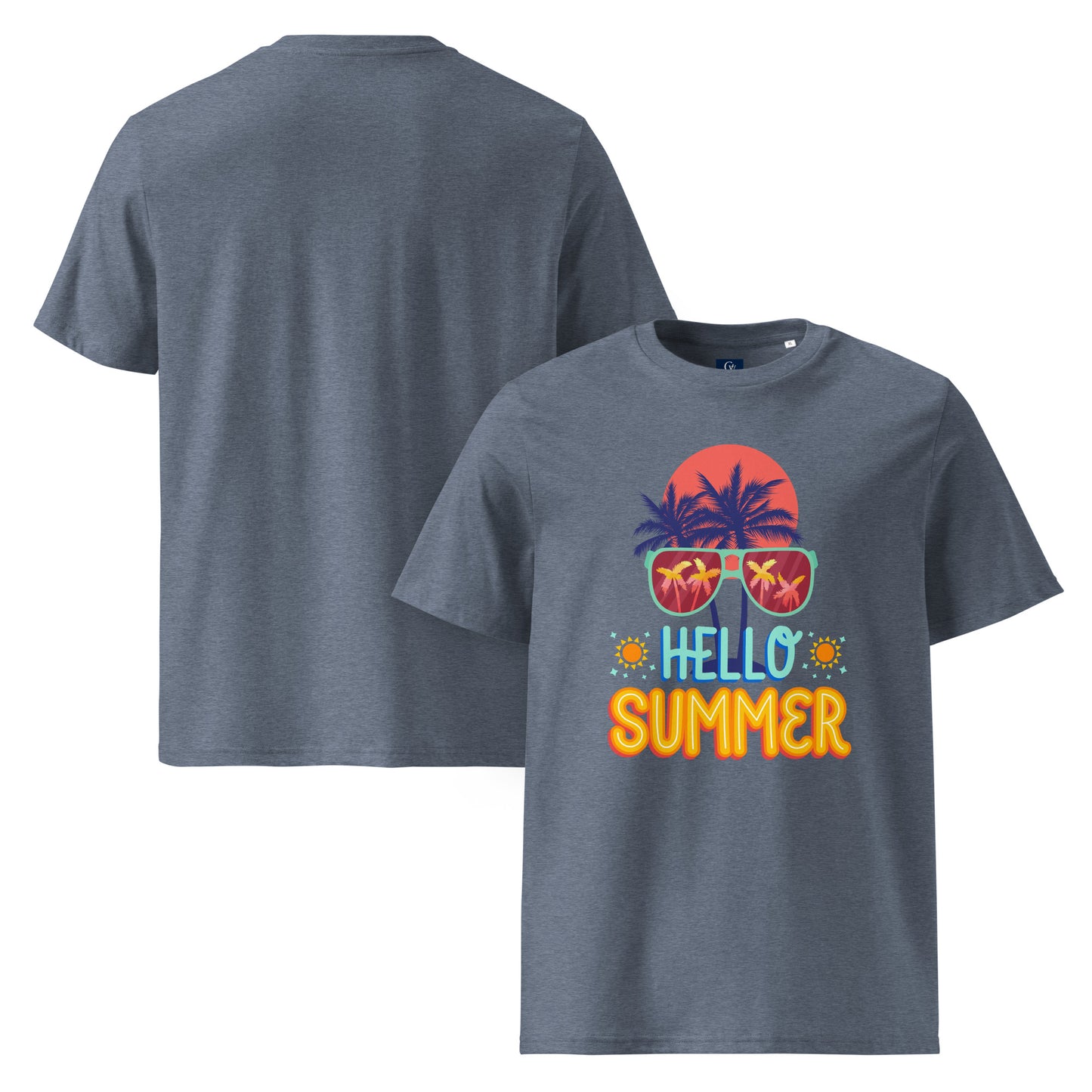 Organic summer t-shirt breathable unisex cotton eco-friendly