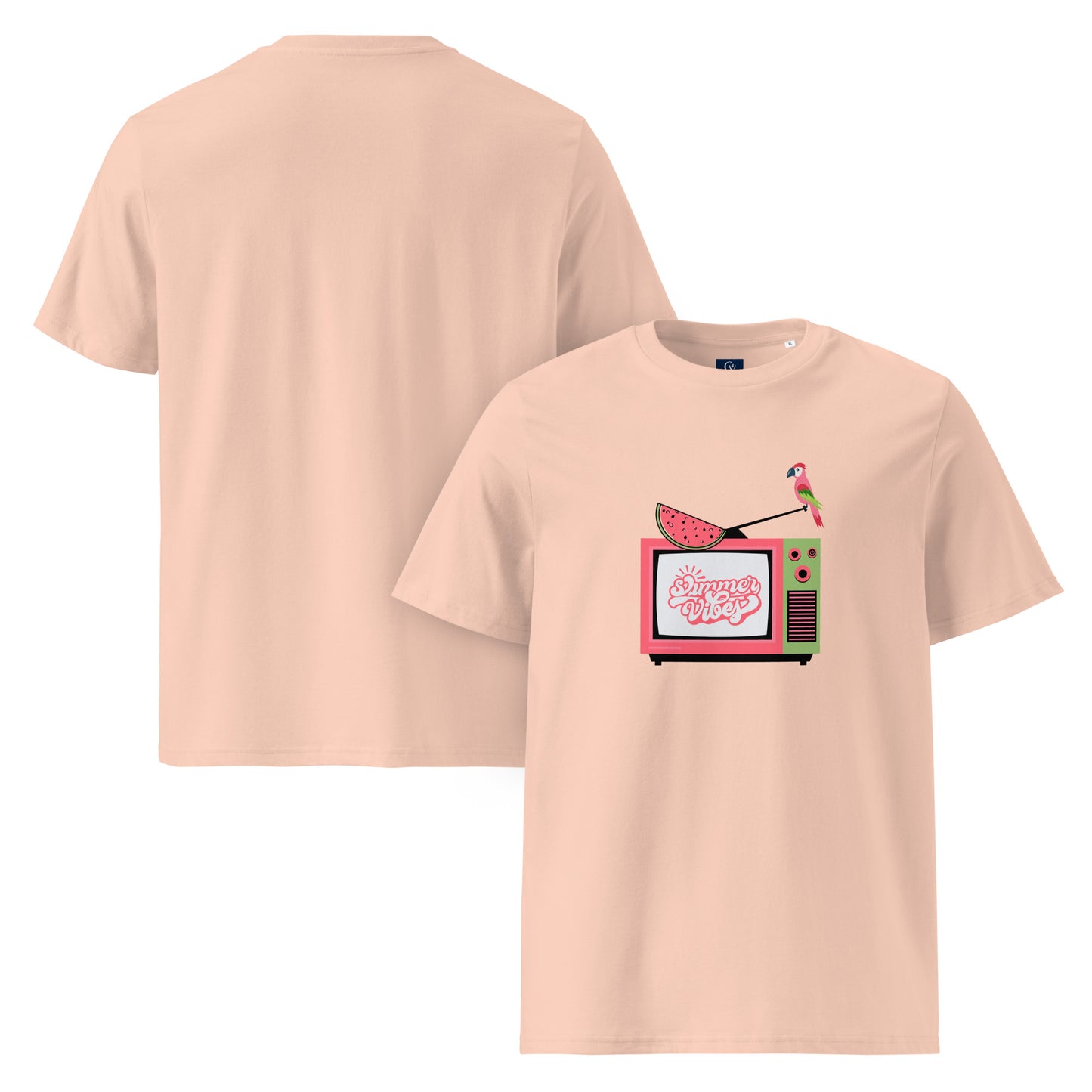 Organic summer t-shirt breathable unisex cotton eco-friendly
