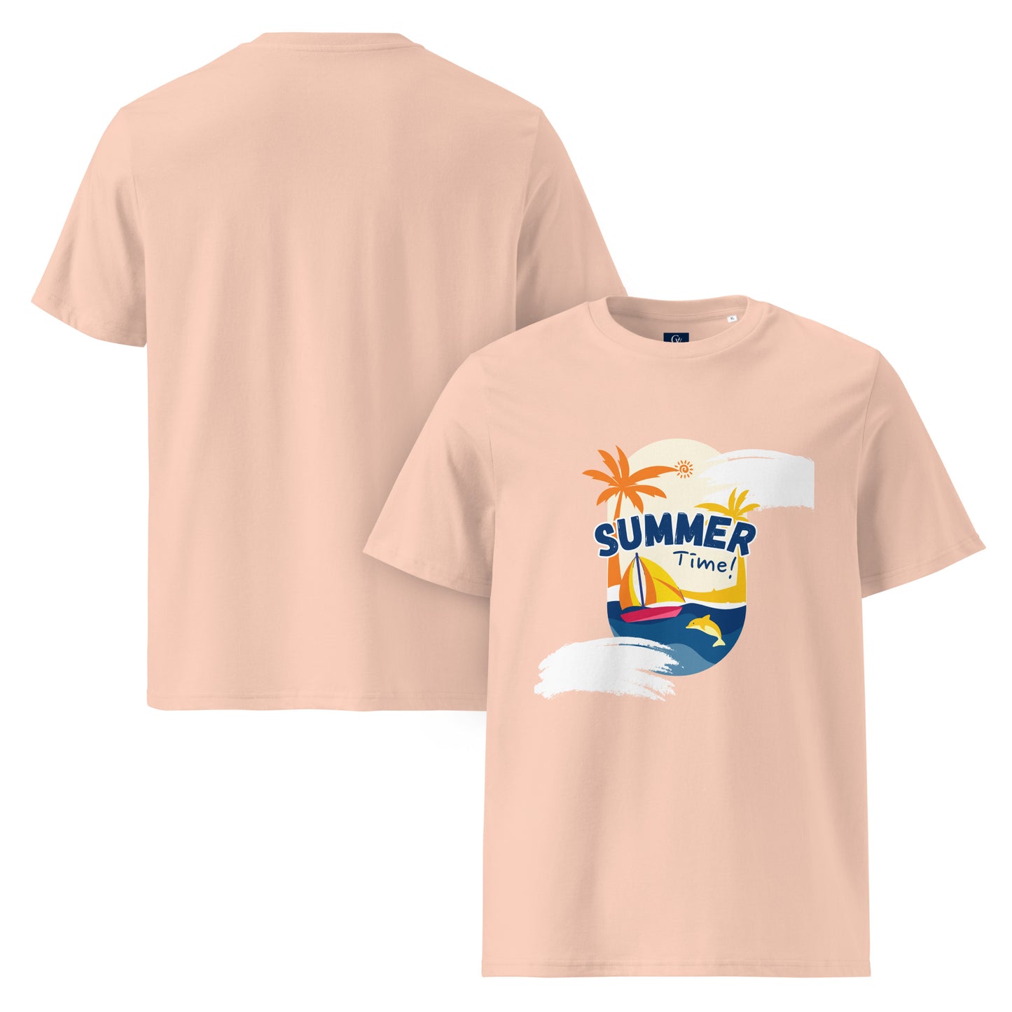 Organic summer t-shirt breathable unisex cotton eco-friendly