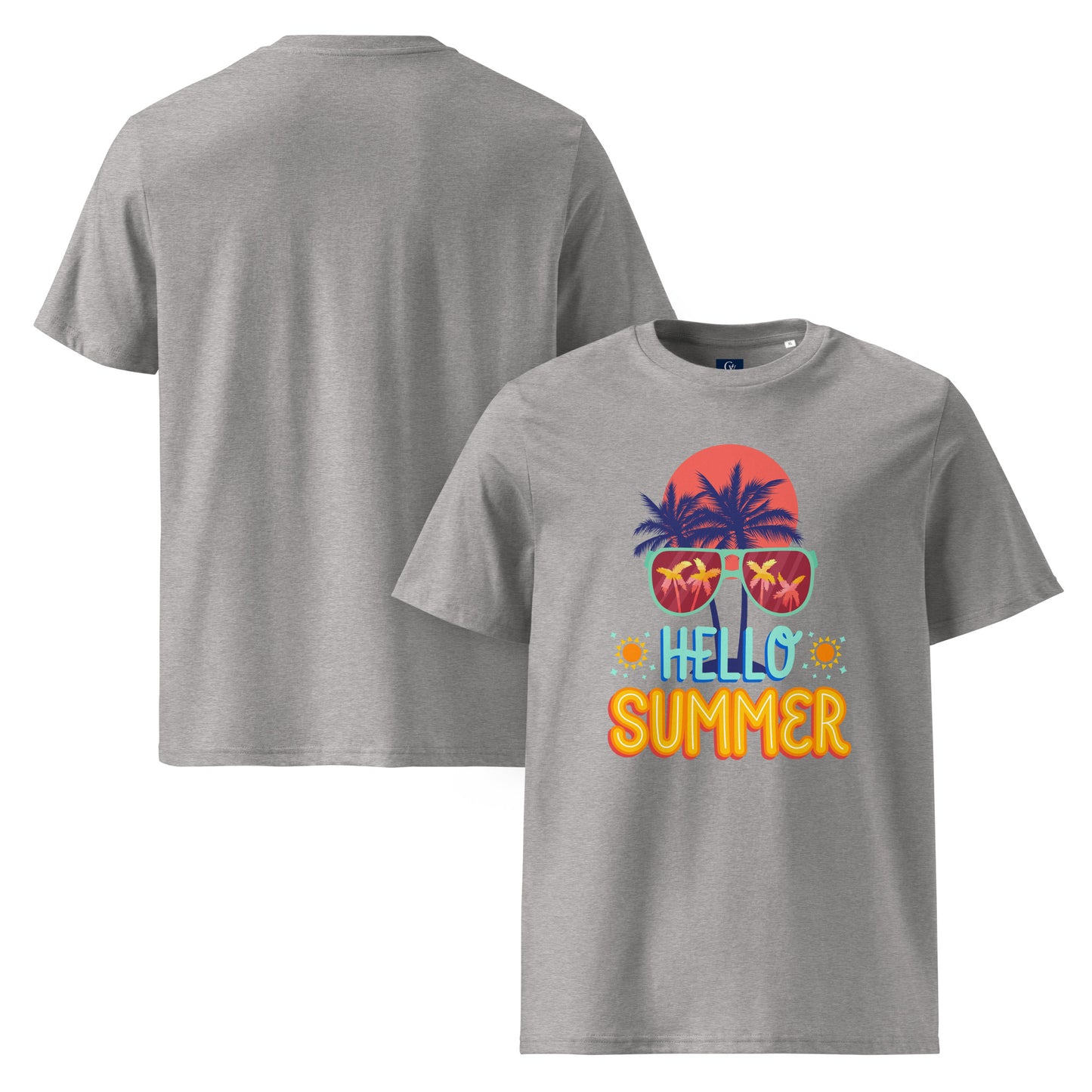 Organic summer t-shirt breathable unisex cotton eco-friendly