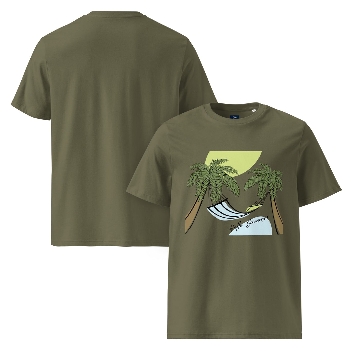 Organic summer t-shirt breathable unisex cotton eco-friendly