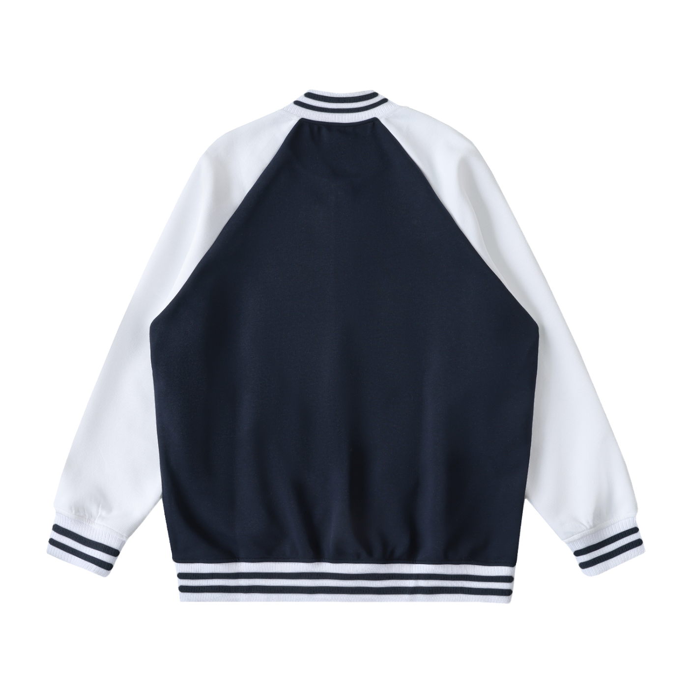 Unisex Two Tone Raglan Sleeve Varsity Jacket