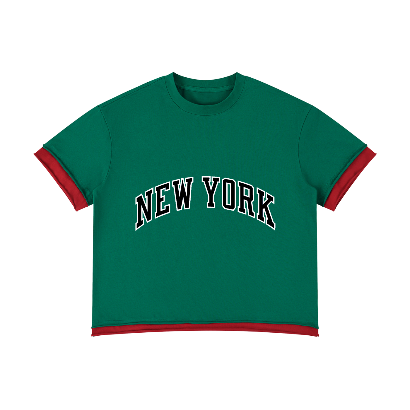 boxy color block t shirt