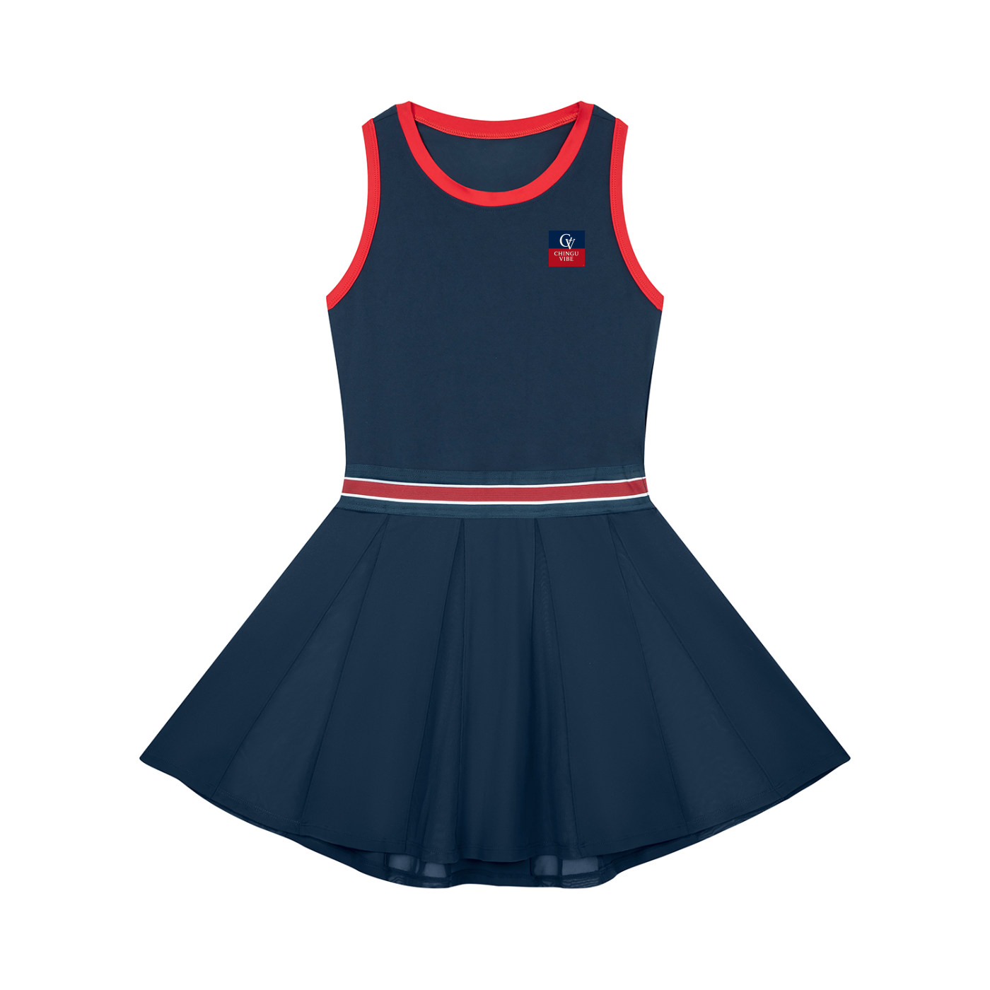 Women's Athleisure Color Block A-Line Sleeveless Dress