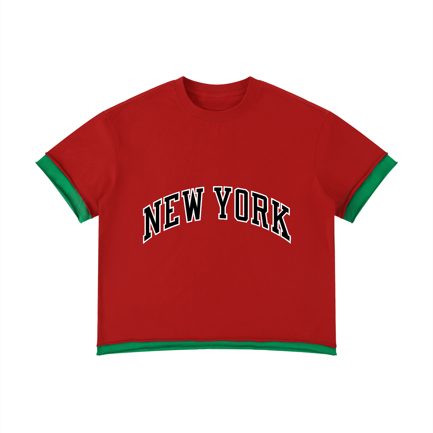 boxy color block t shirt