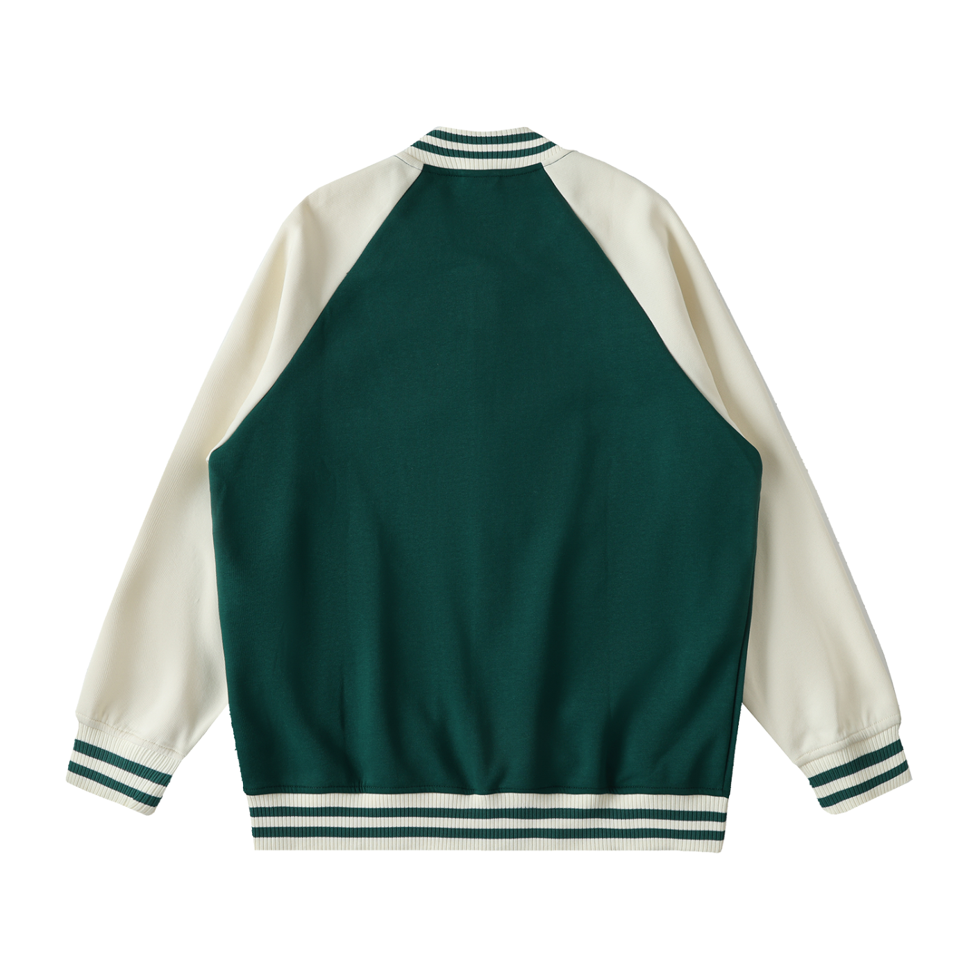 Unisex Two Tone Raglan Sleeve Varsity Jacket