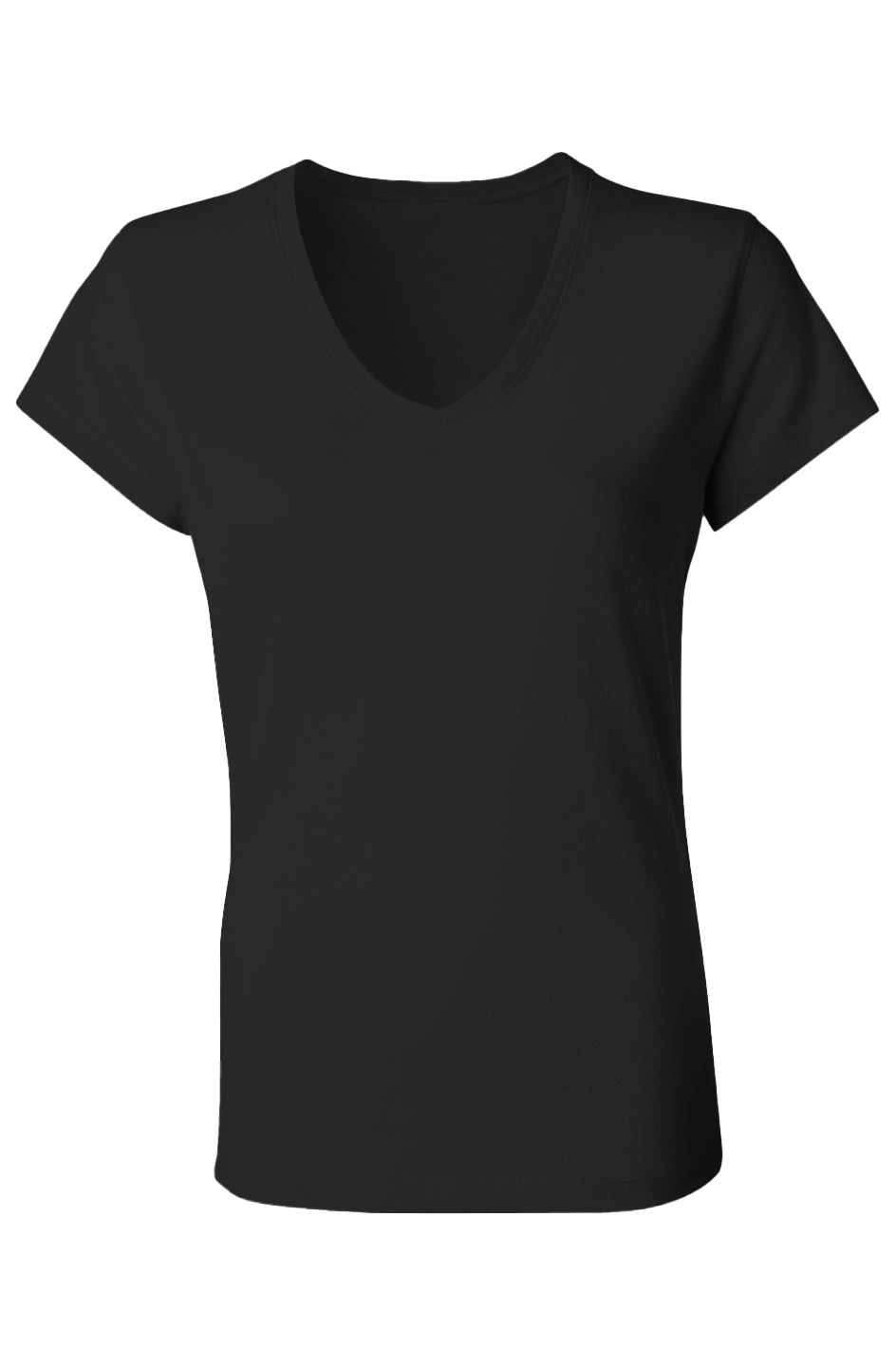Ladies Jersey V-Neck T-Shirt | Slim Fit, 100% Cotton, Soft Everyday Essential