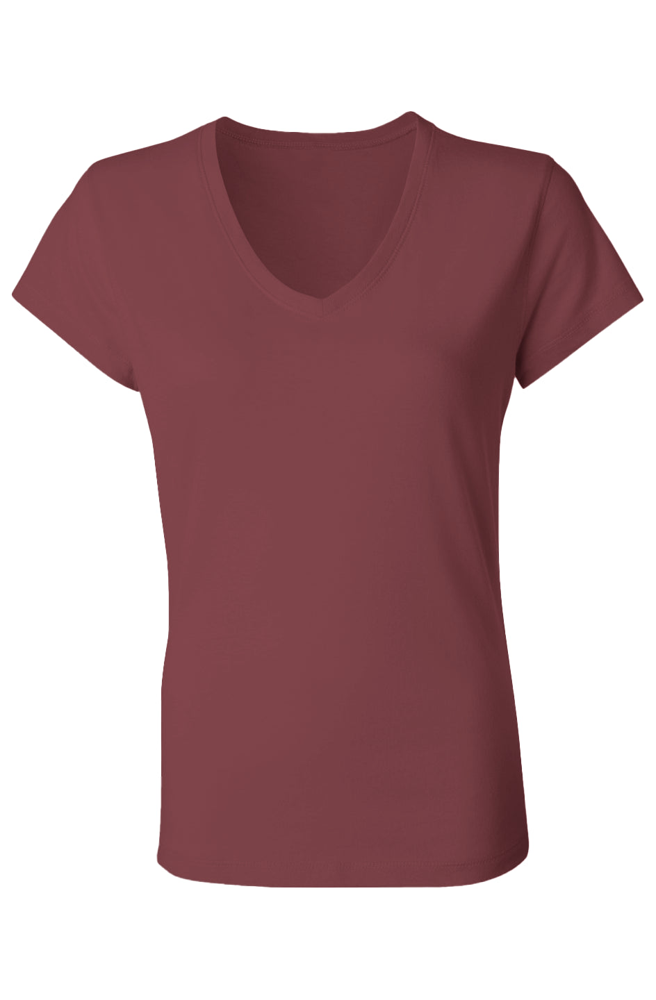 Ladies Jersey V-Neck T-Shirt | Slim Fit, 100% Cotton, Soft Everyday Essential