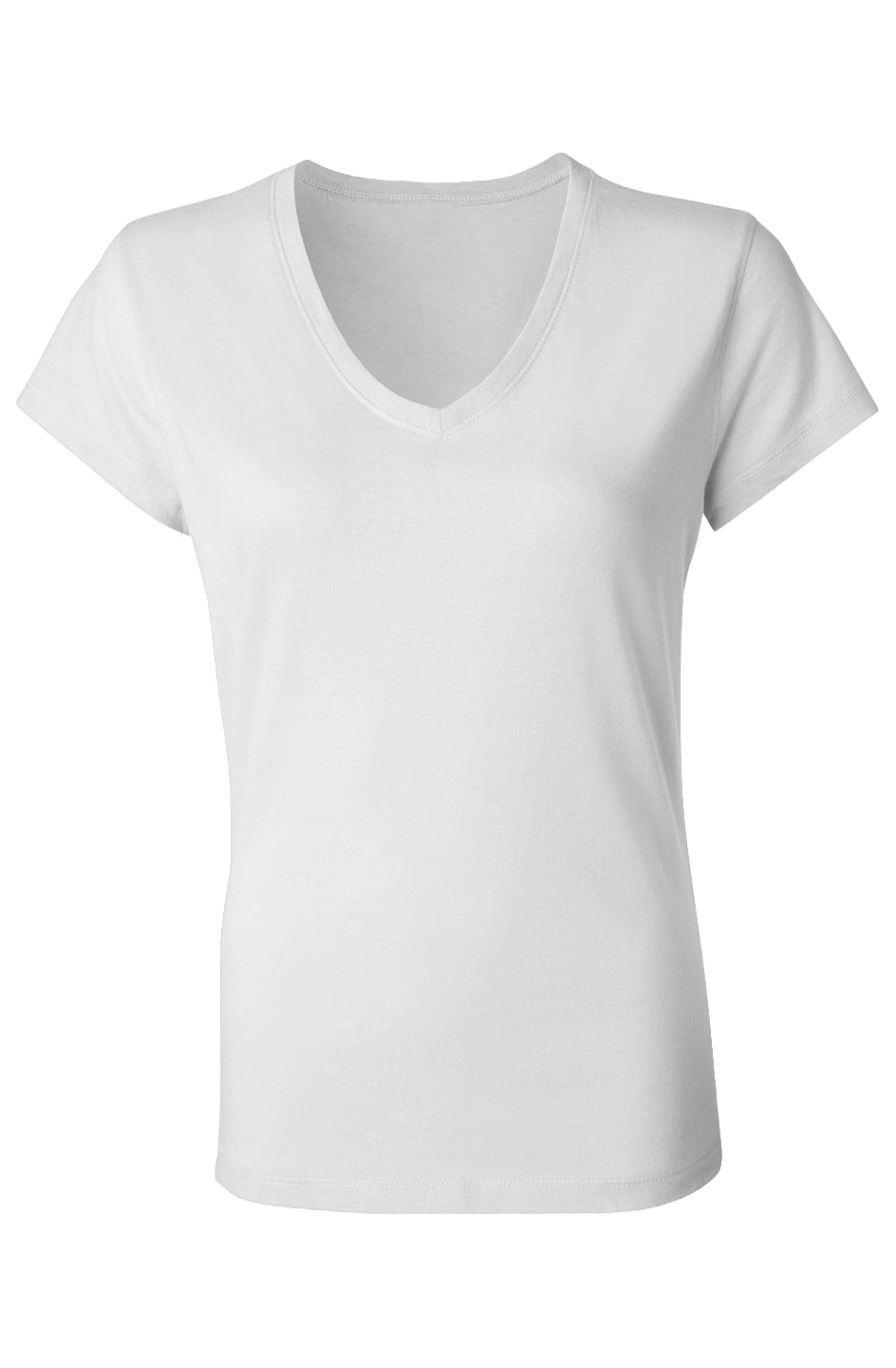 Ladies Jersey V-Neck T-Shirt | Slim Fit, 100% Cotton, Soft Everyday Essential