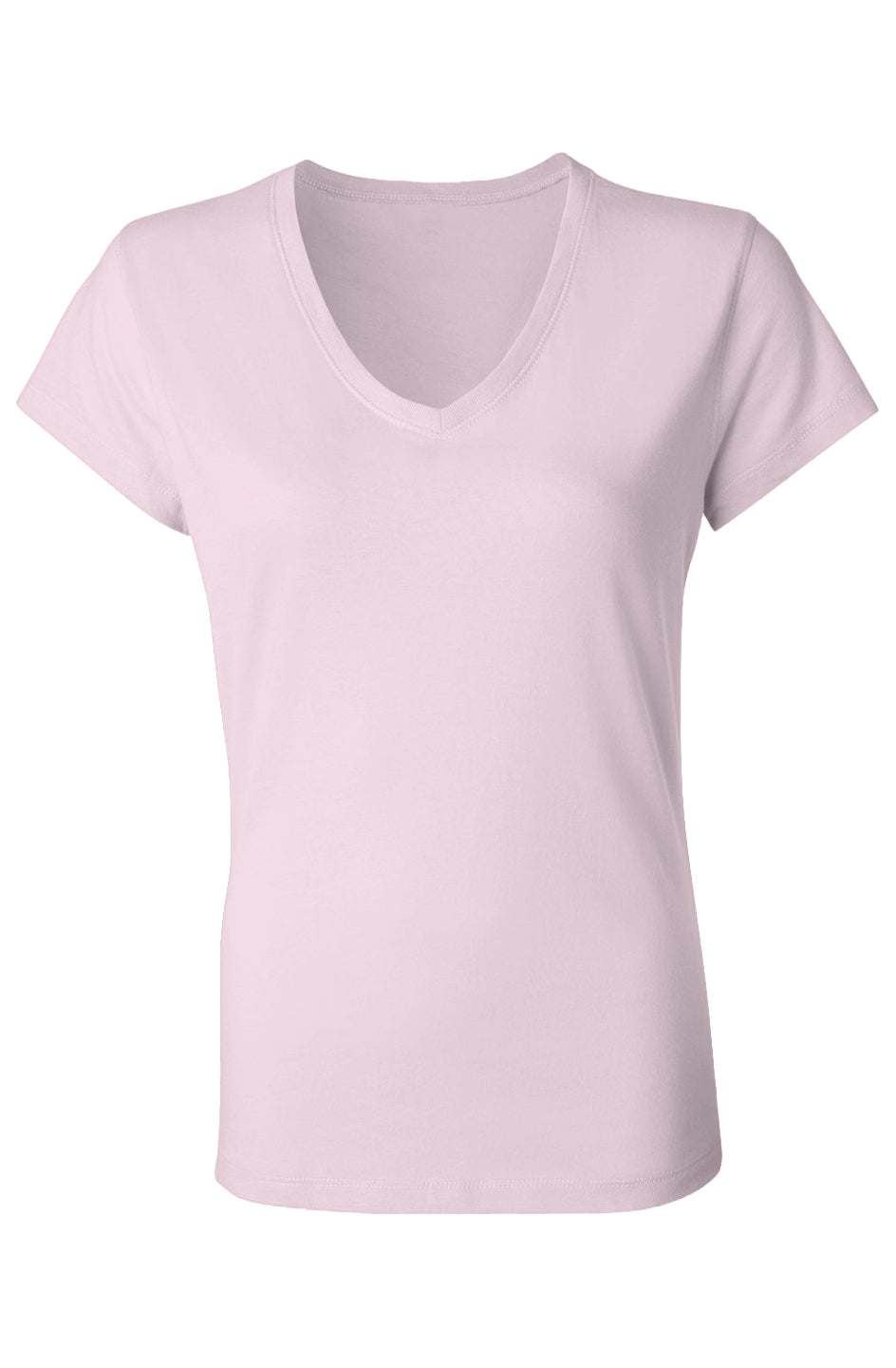 Ladies Jersey V-Neck T-Shirt | Slim Fit, 100% Cotton, Soft Everyday Essential