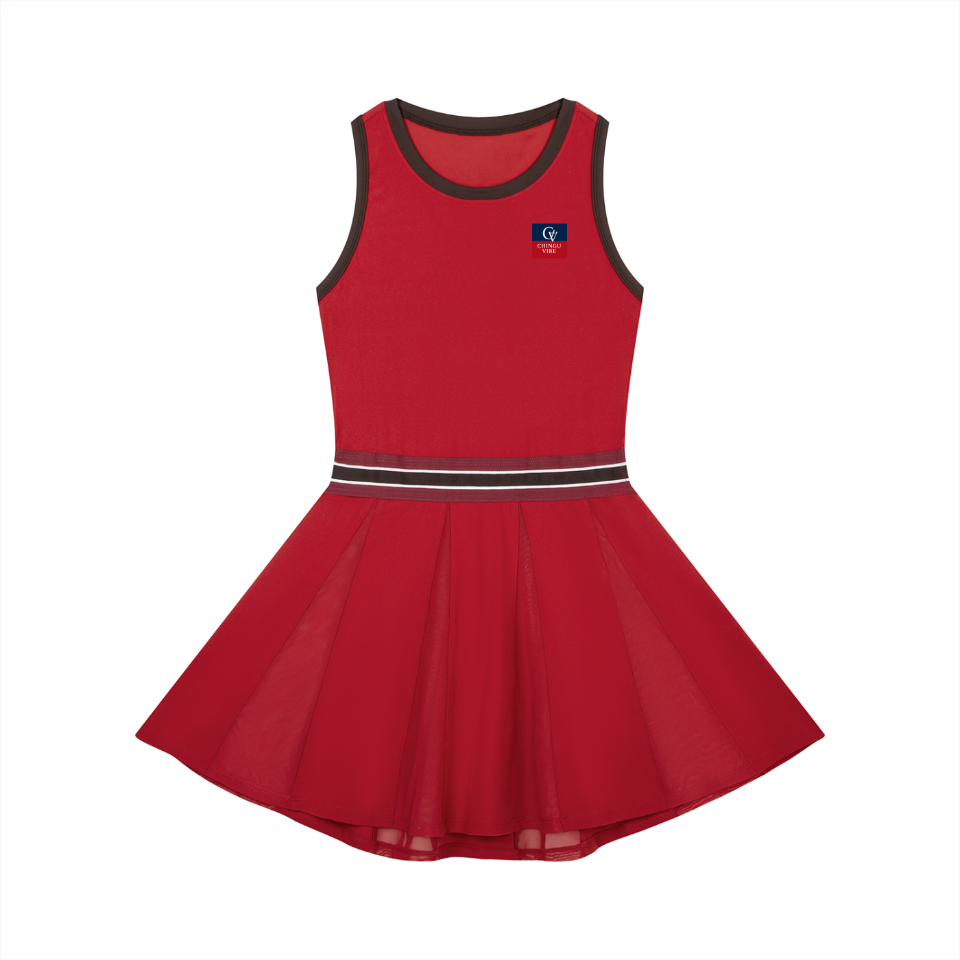 Women's Athleisure Color Block A-Line Sleeveless Dress