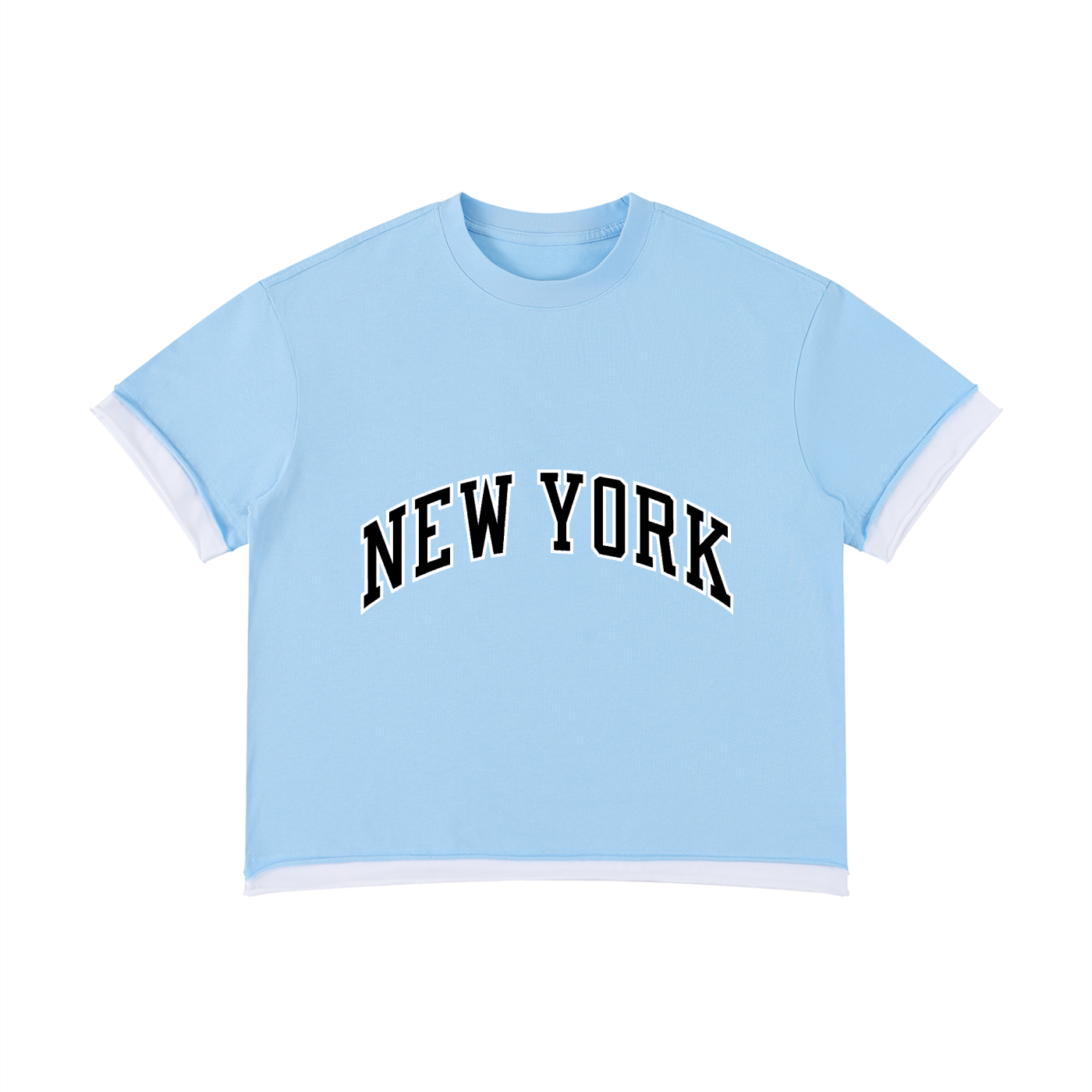 boxy color block t shirt