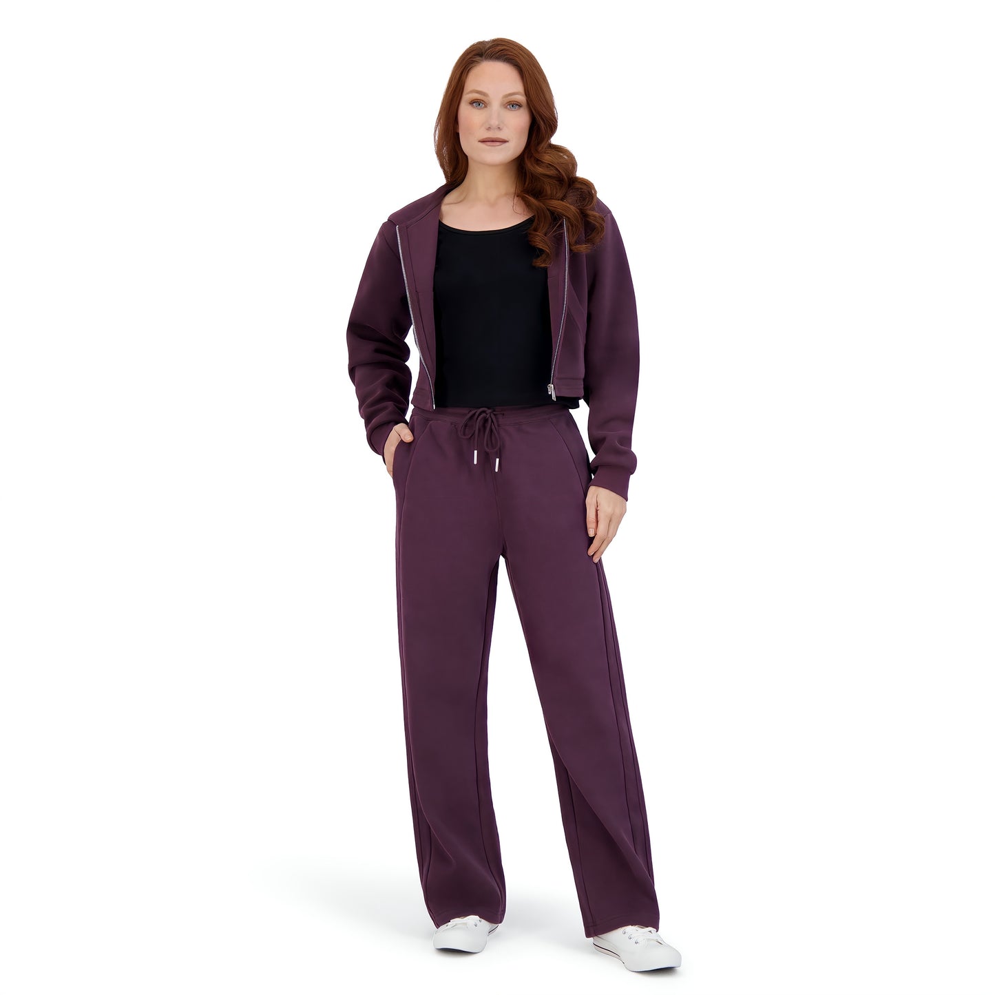 Essential Cropped Zip-Up Hoodie