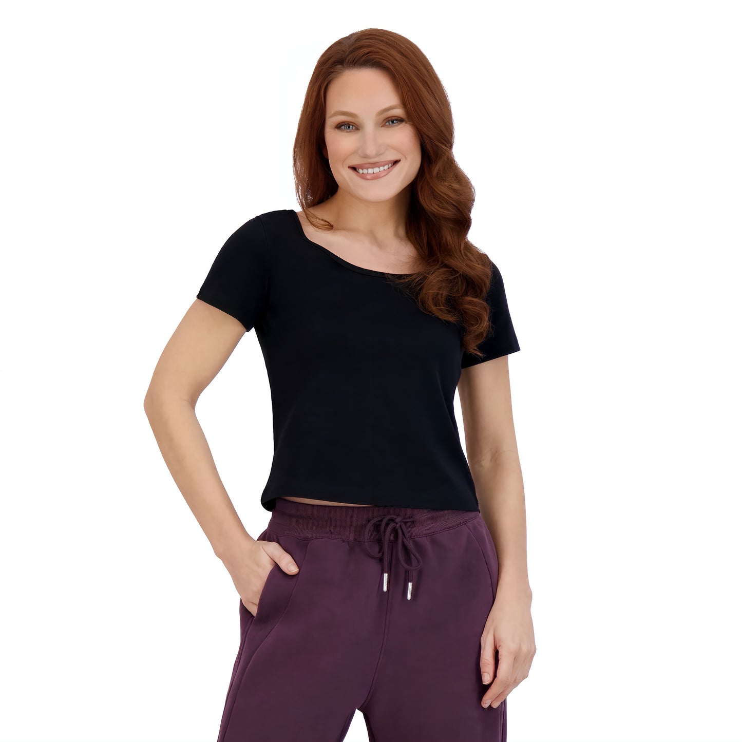 Women's 100% Cotton Bodycon Crop Top- Model CompCard Essential