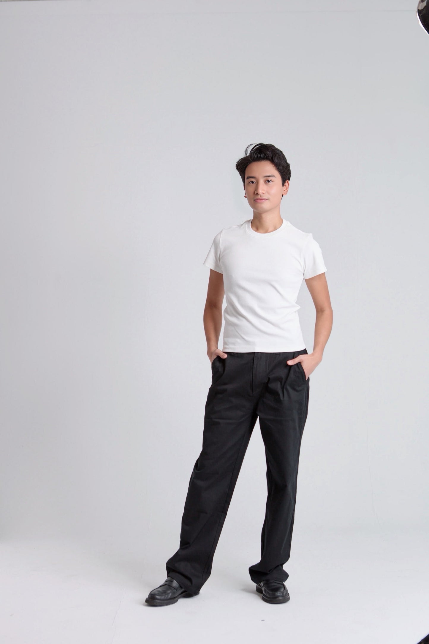 Men’s Ribbed Bodycon Crop Top – Model Comp Card Essential