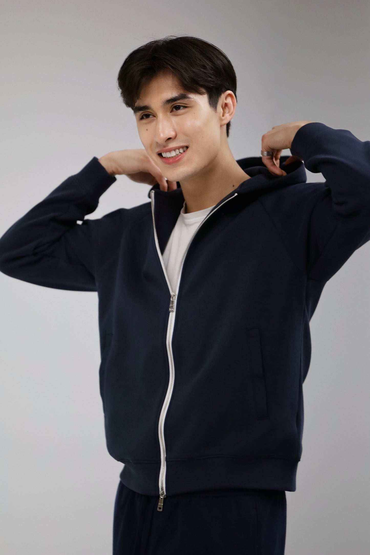 Unisex Heavyweight Raglan Sleeve Zip Hoodie
