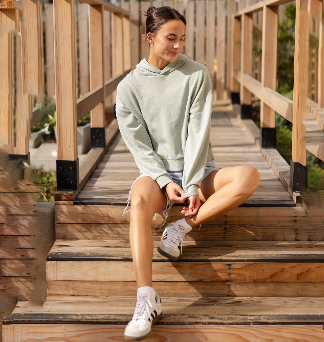 Eco Boxy Hoodie for Women | Hip-Height Design, Sustainable Streetwear Essential