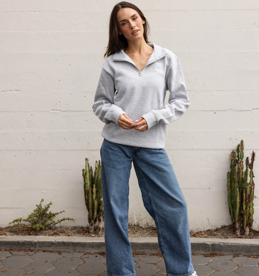 Midweight Quarter-Zip Pullover | Premium Comfort, Breathable Cotton Blend, Everyday Essential