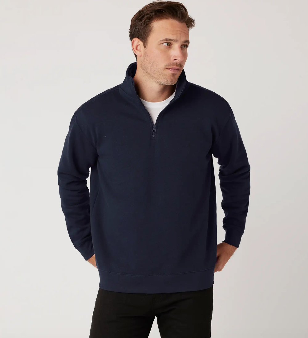 Unisex Ultra-Soft Fleece Quarter-Zip | 100% Cotton Face, Breathable Warmth, Modern Fit