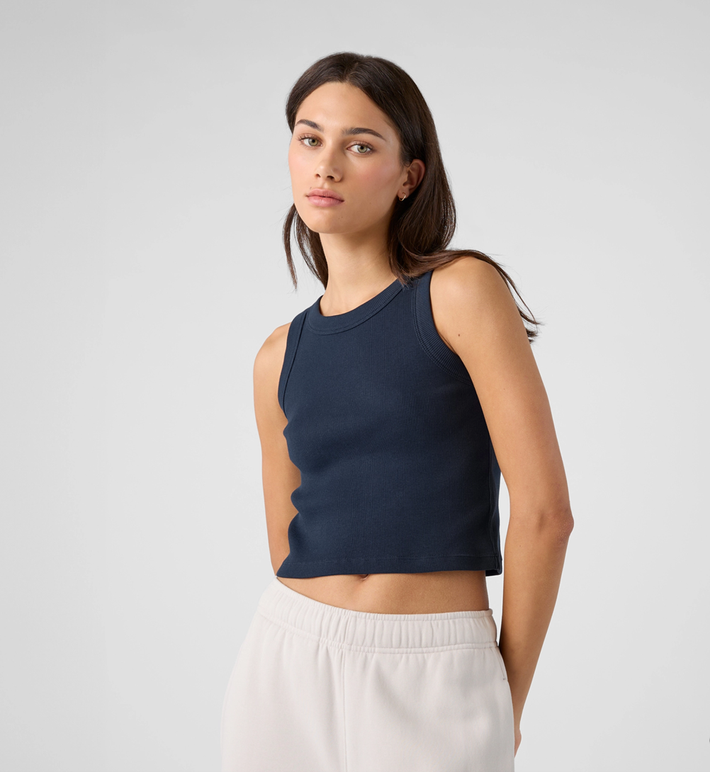 Women’s Organic Rib Tank | Slim Fit, Sustainable Everyday Essential
