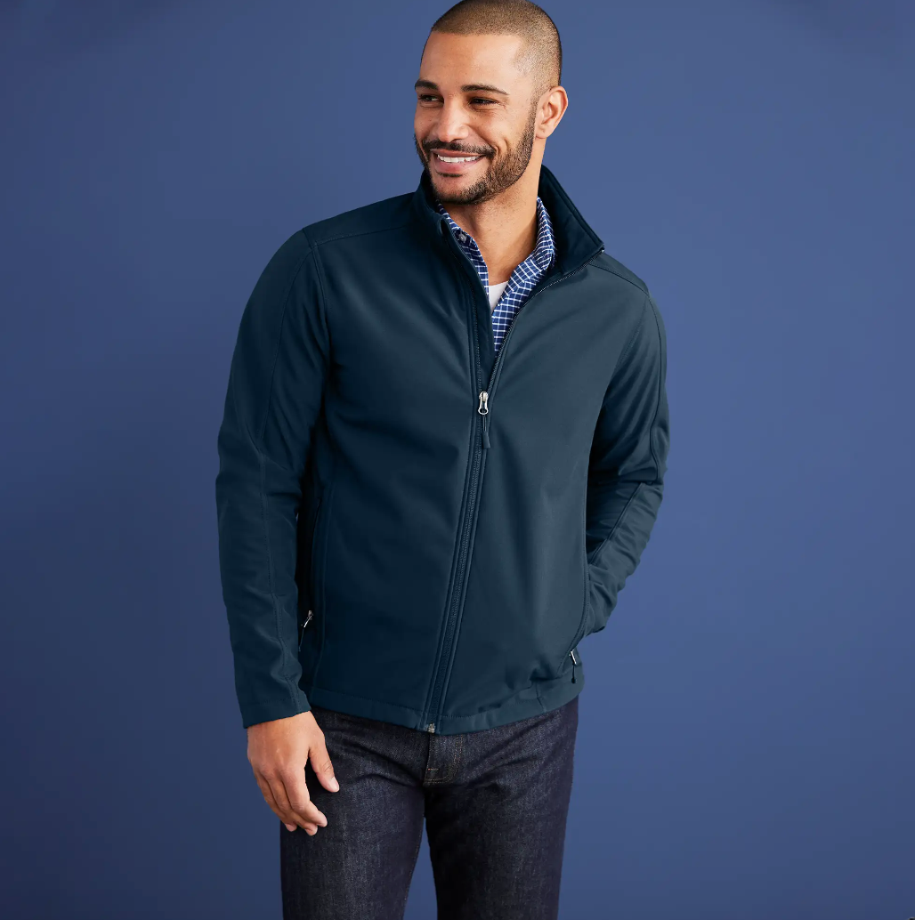 Occupational Therapy Men’s Core Soft Shell Jacket – Windproof, Water-Resistant, Stretch Comfort Fit