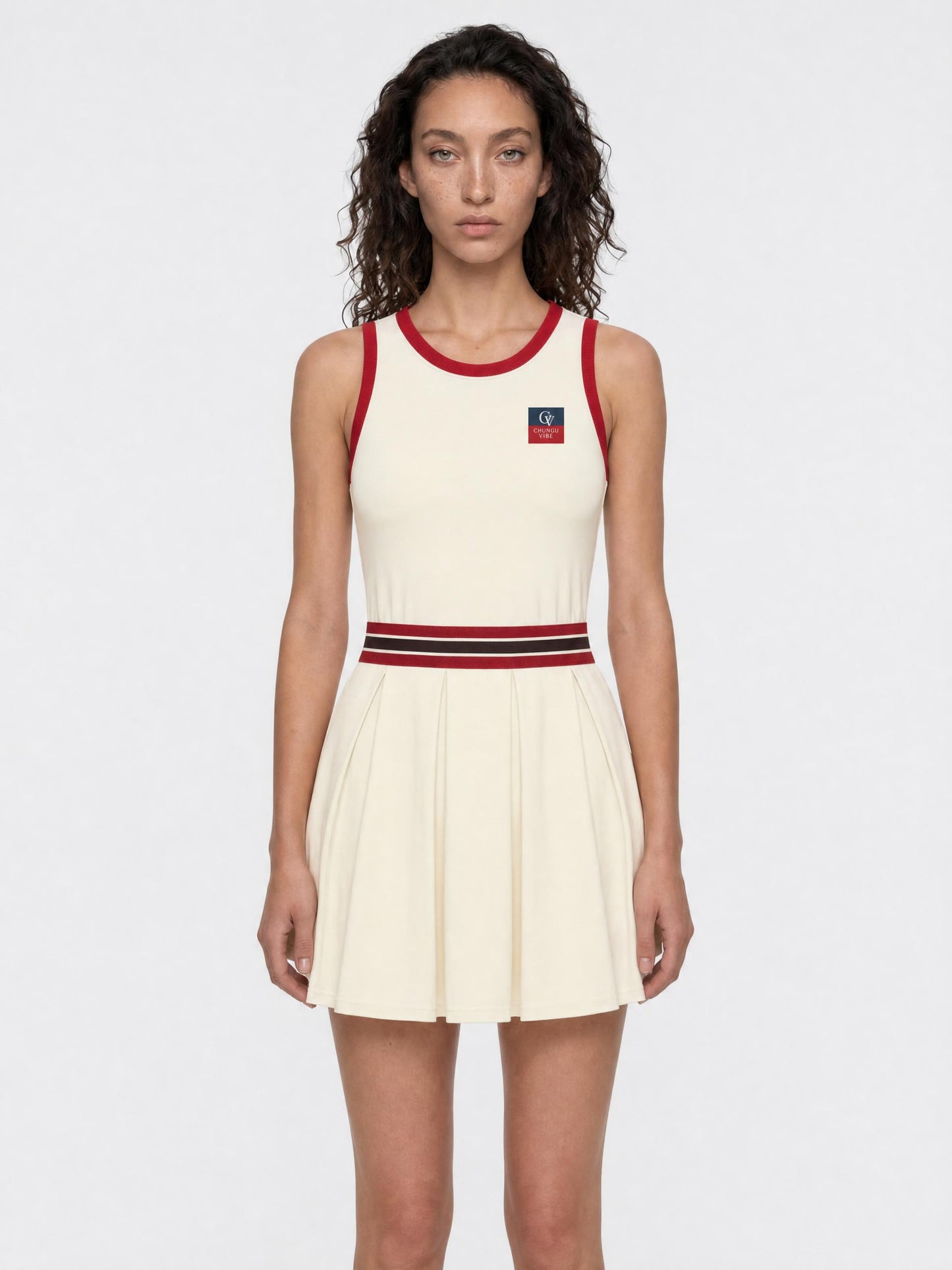 Women's Athleisure Color Block A-Line Sleeveless Dress