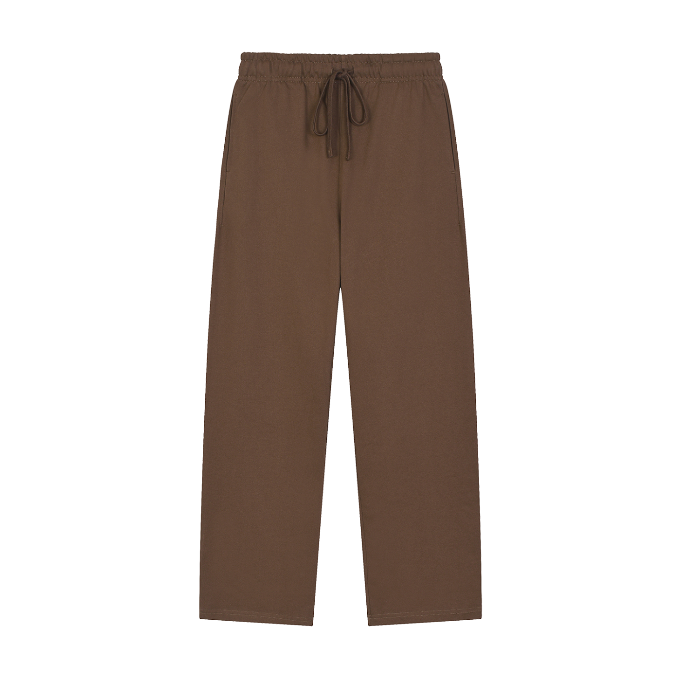 Solid Color Straight-Leg Sweat