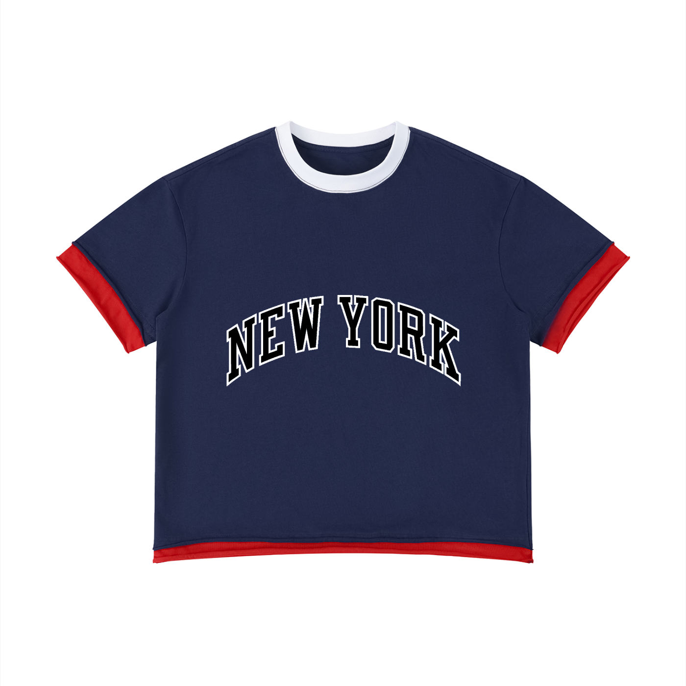 boxy color block t shirt
