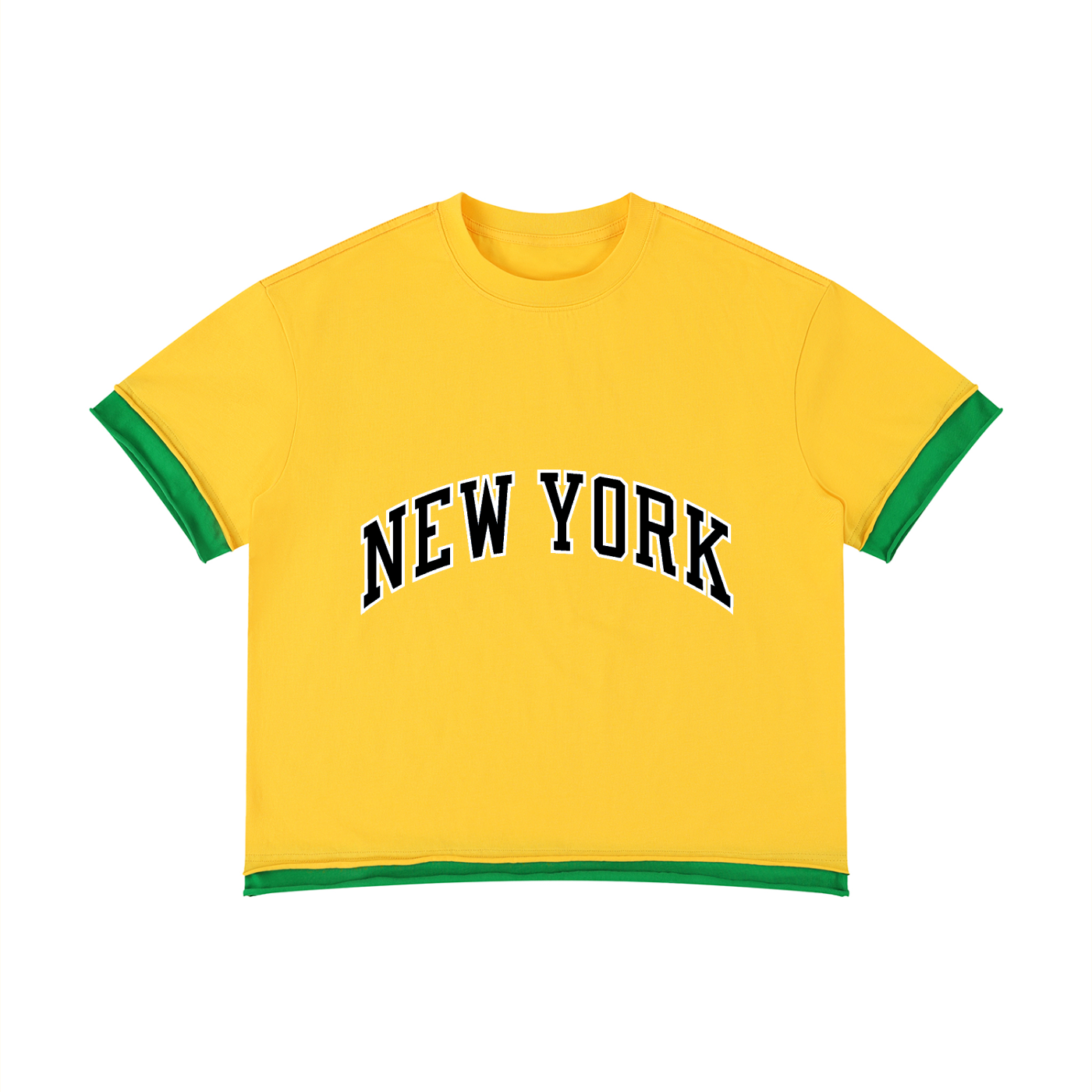 boxy color block t shirt