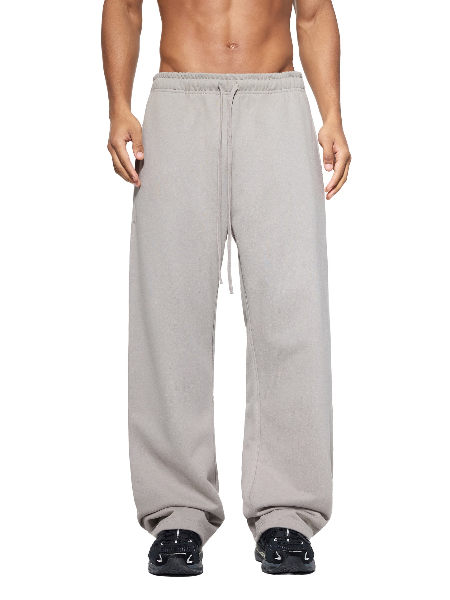 Solid Color Straight-Leg Sweat