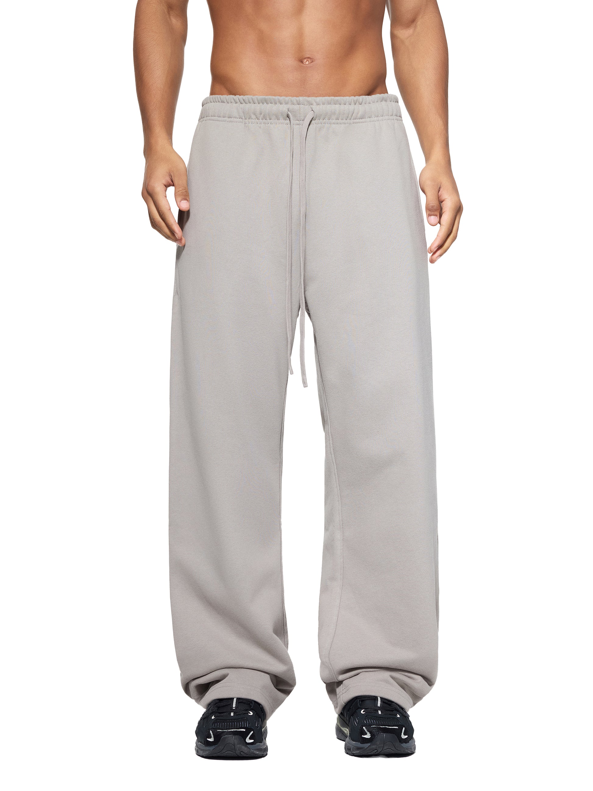 Solid Color Straight-Leg Sweat