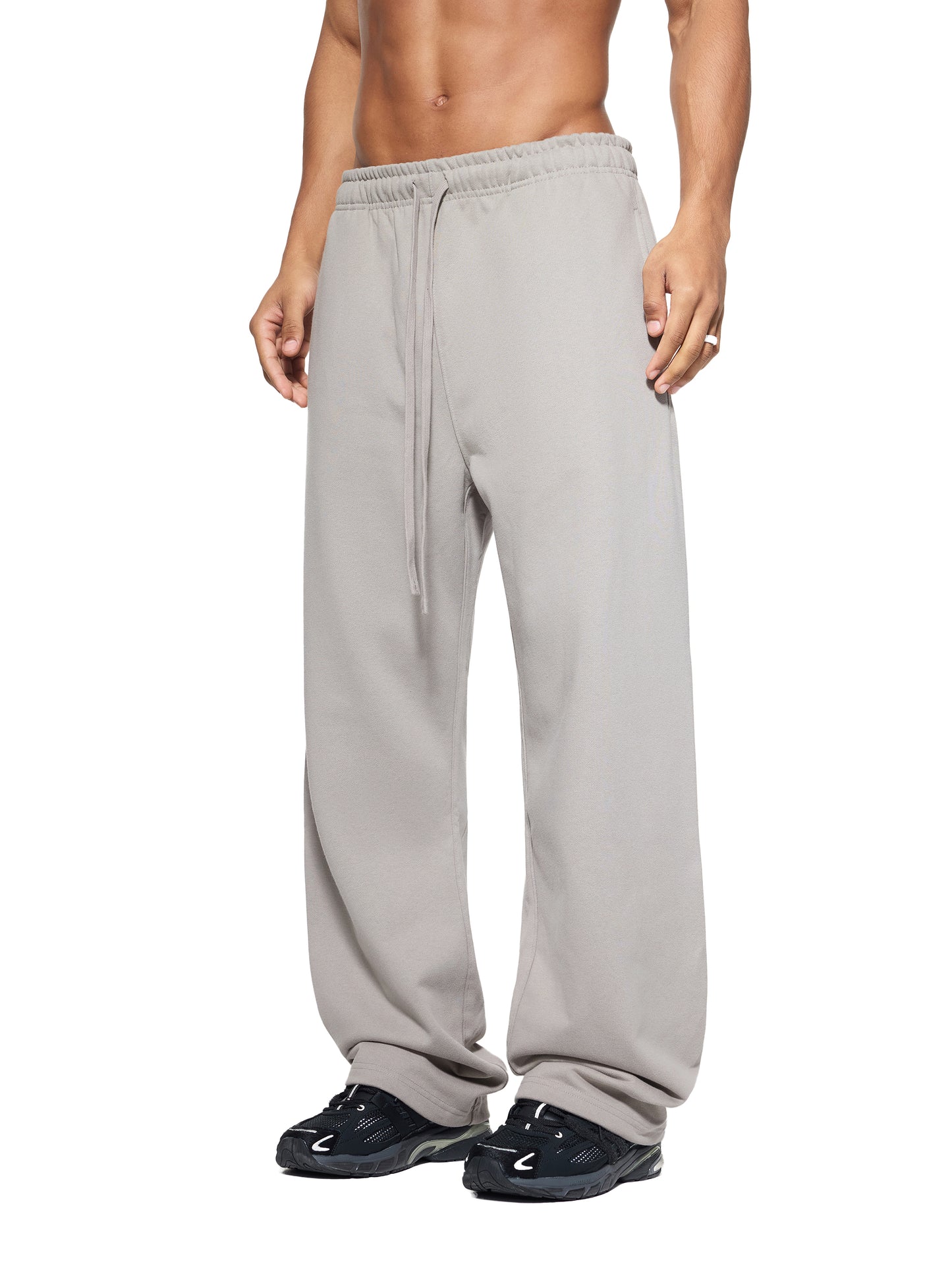 Solid Color Straight-Leg Sweat
