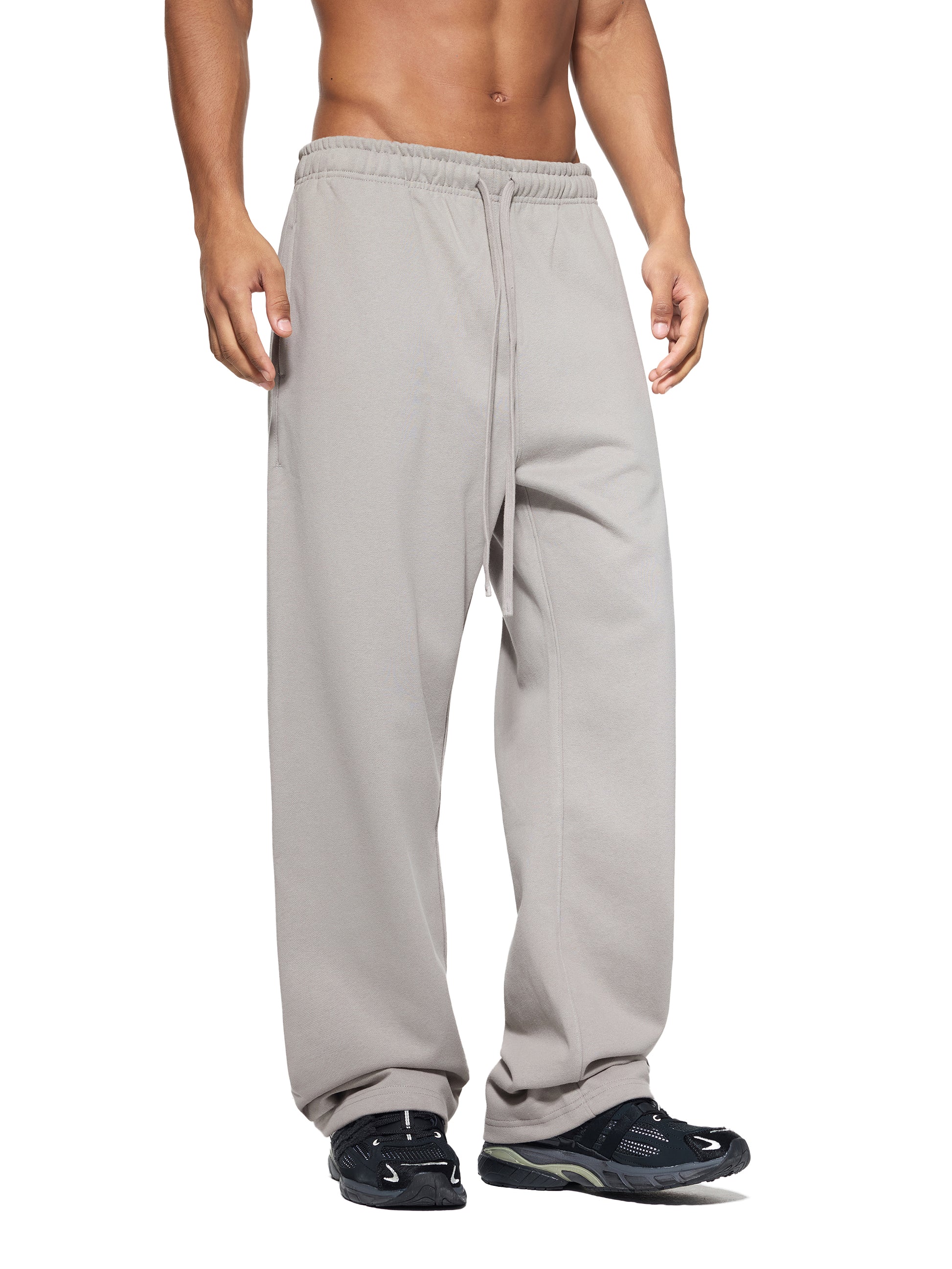 Solid Color Straight-Leg Sweat
