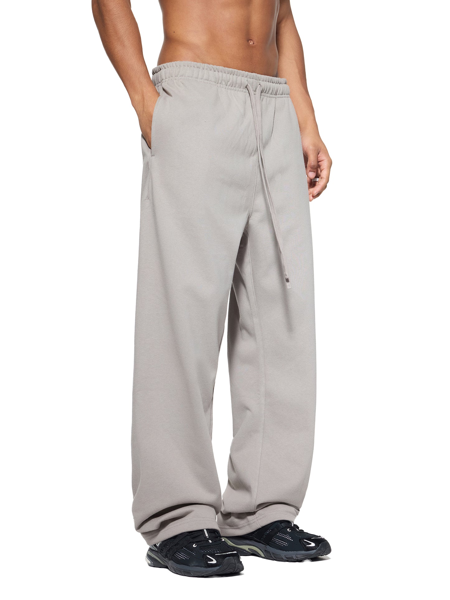 Solid Color Straight-Leg Sweat