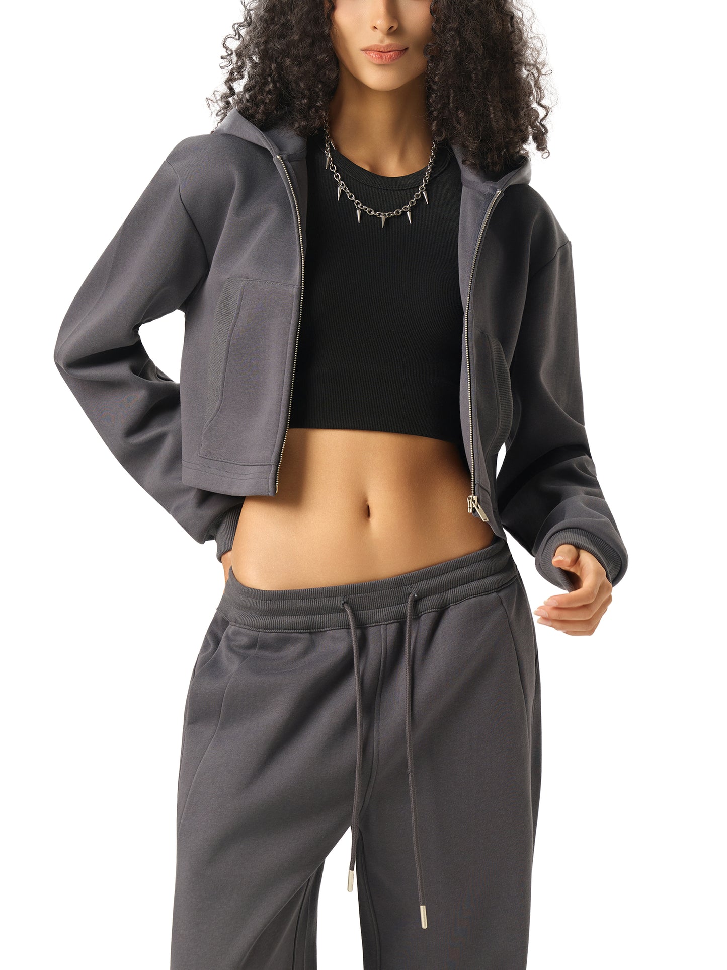cropped hoodie