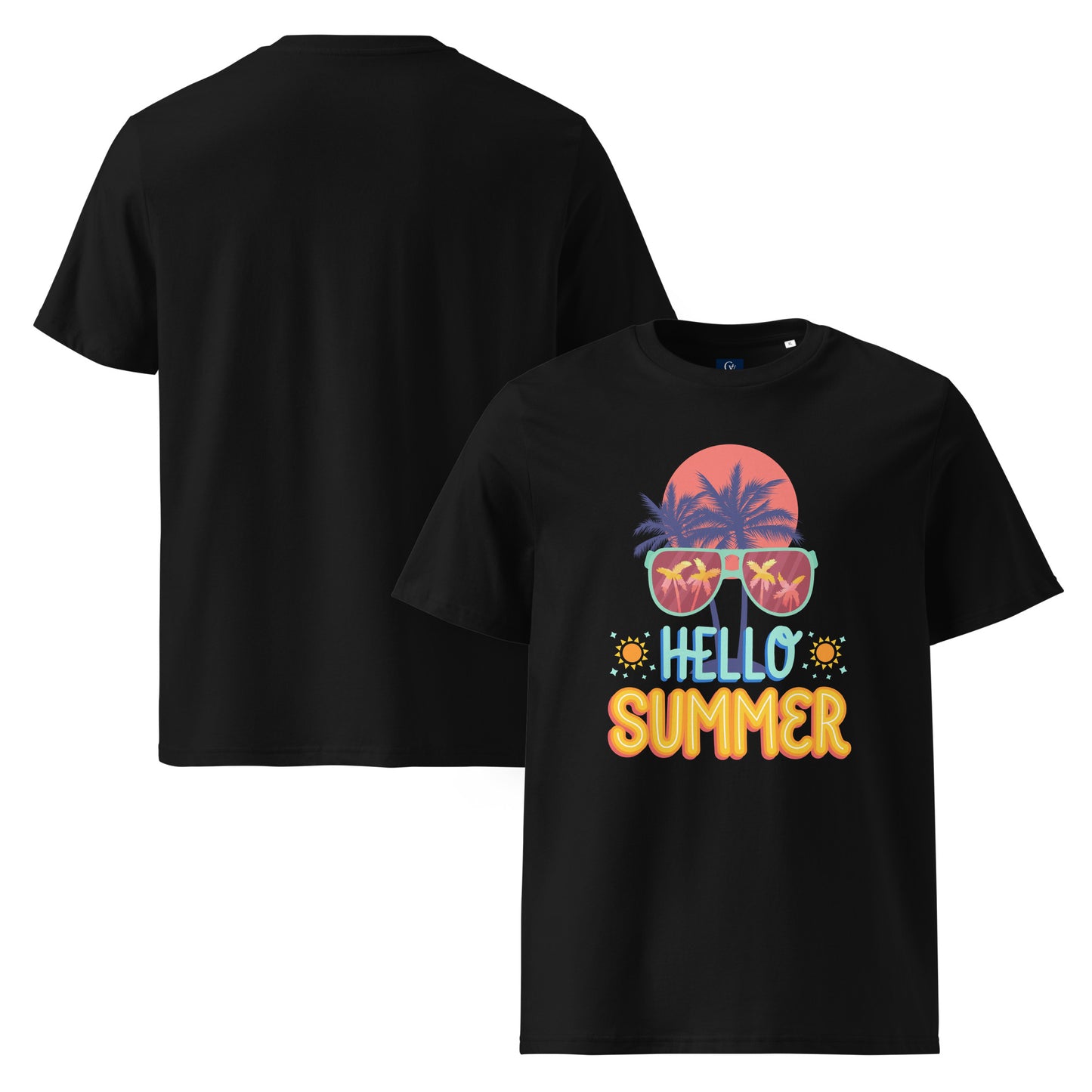 Organic summer t-shirt breathable unisex cotton eco-friendly