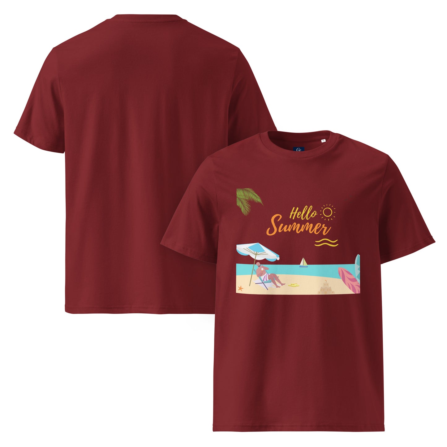 Organic summer t-shirt breathable unisex cotton eco-friendly