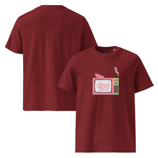 Organic summer t-shirt breathable unisex cotton eco-friendly