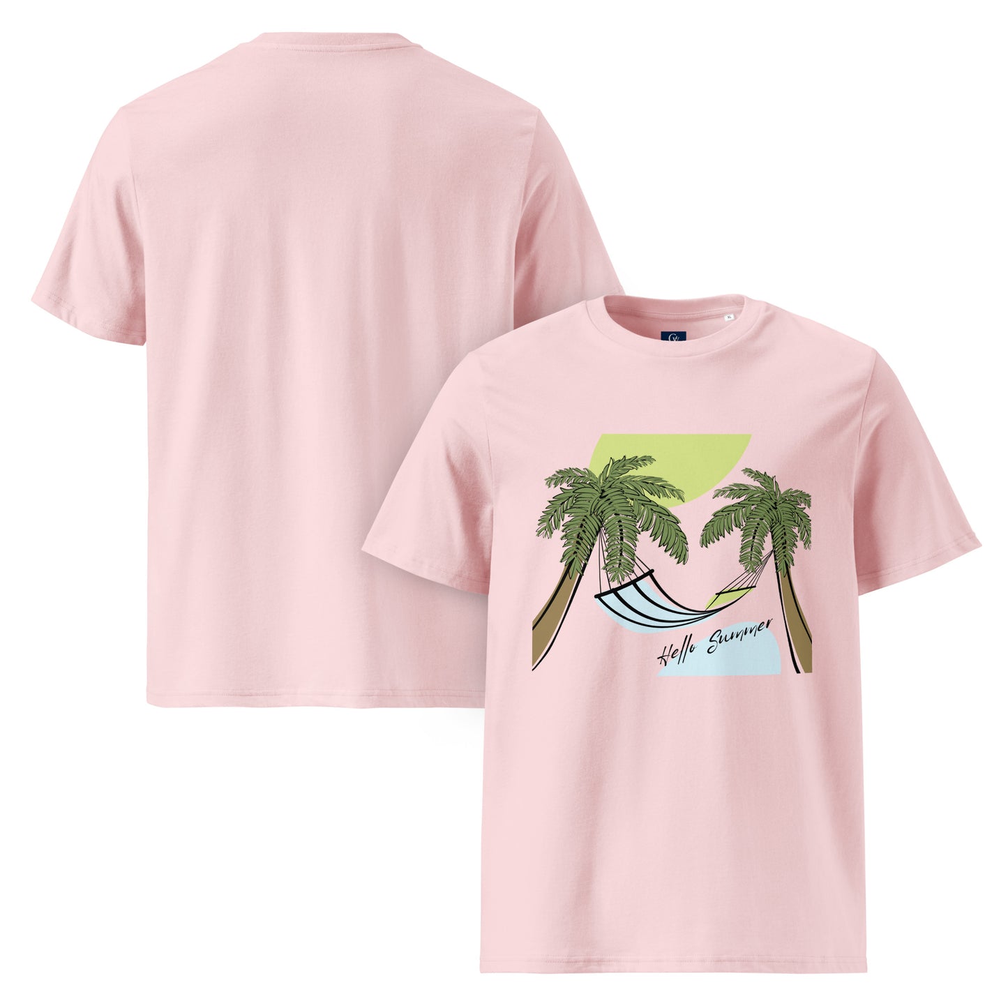 Organic summer t-shirt breathable unisex cotton eco-friendly