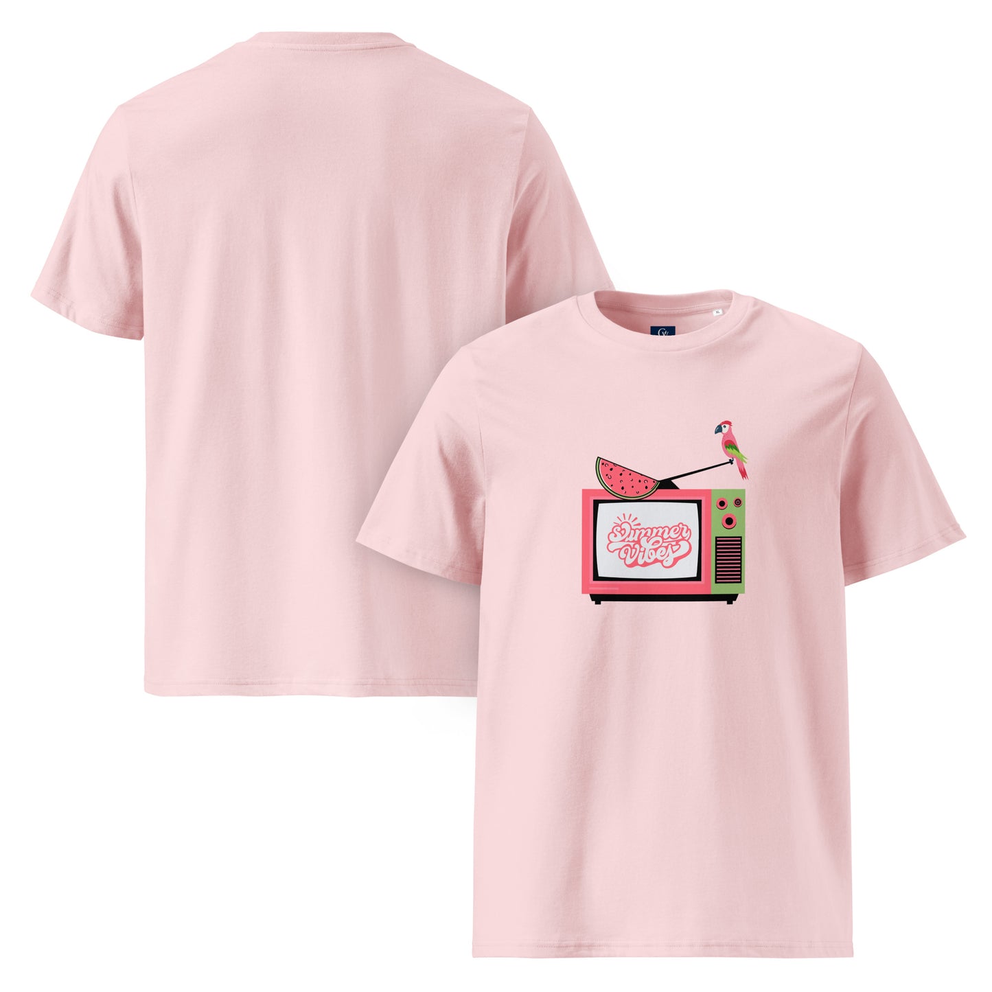 Organic summer t-shirt breathable unisex cotton eco-friendly