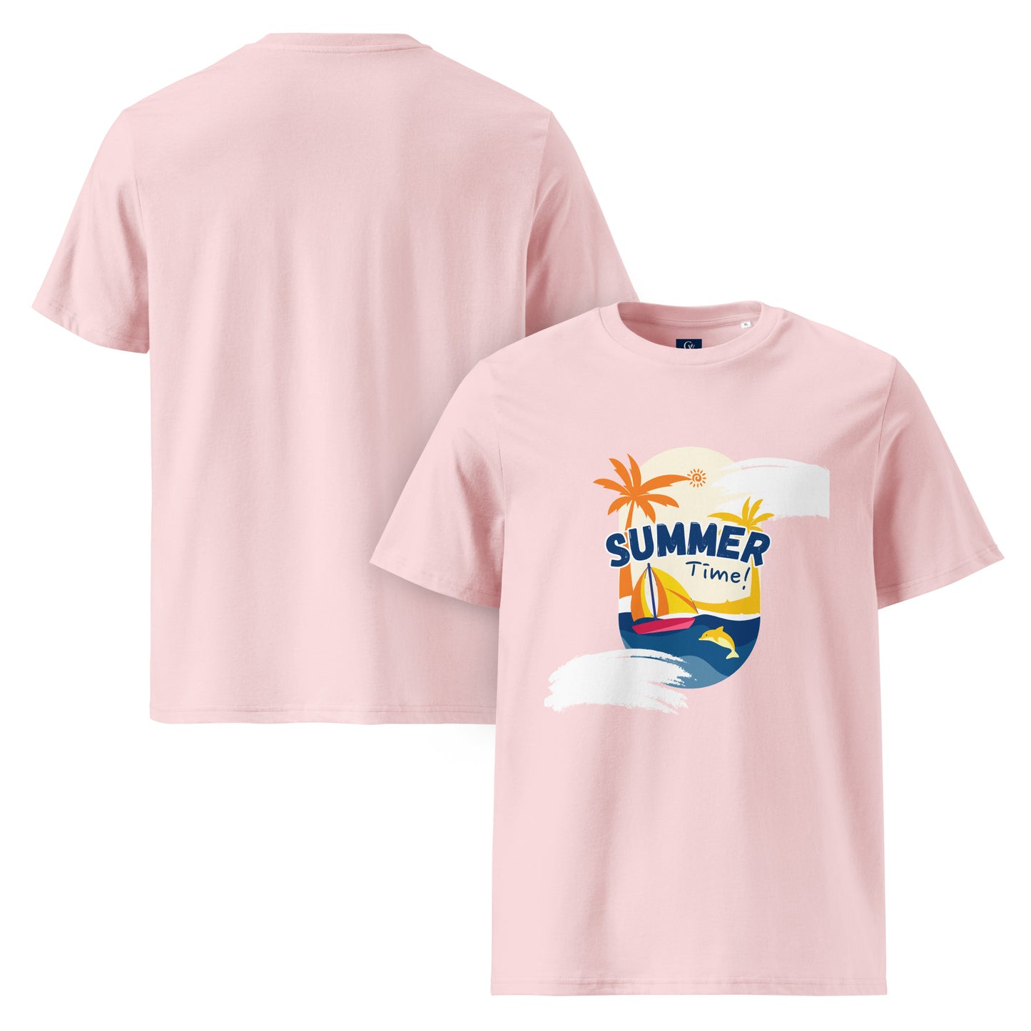 Organic summer t-shirt breathable unisex cotton eco-friendly