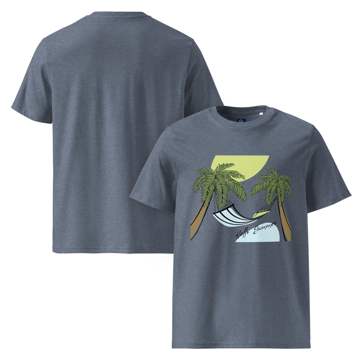 Organic summer t-shirt breathable unisex cotton eco-friendly