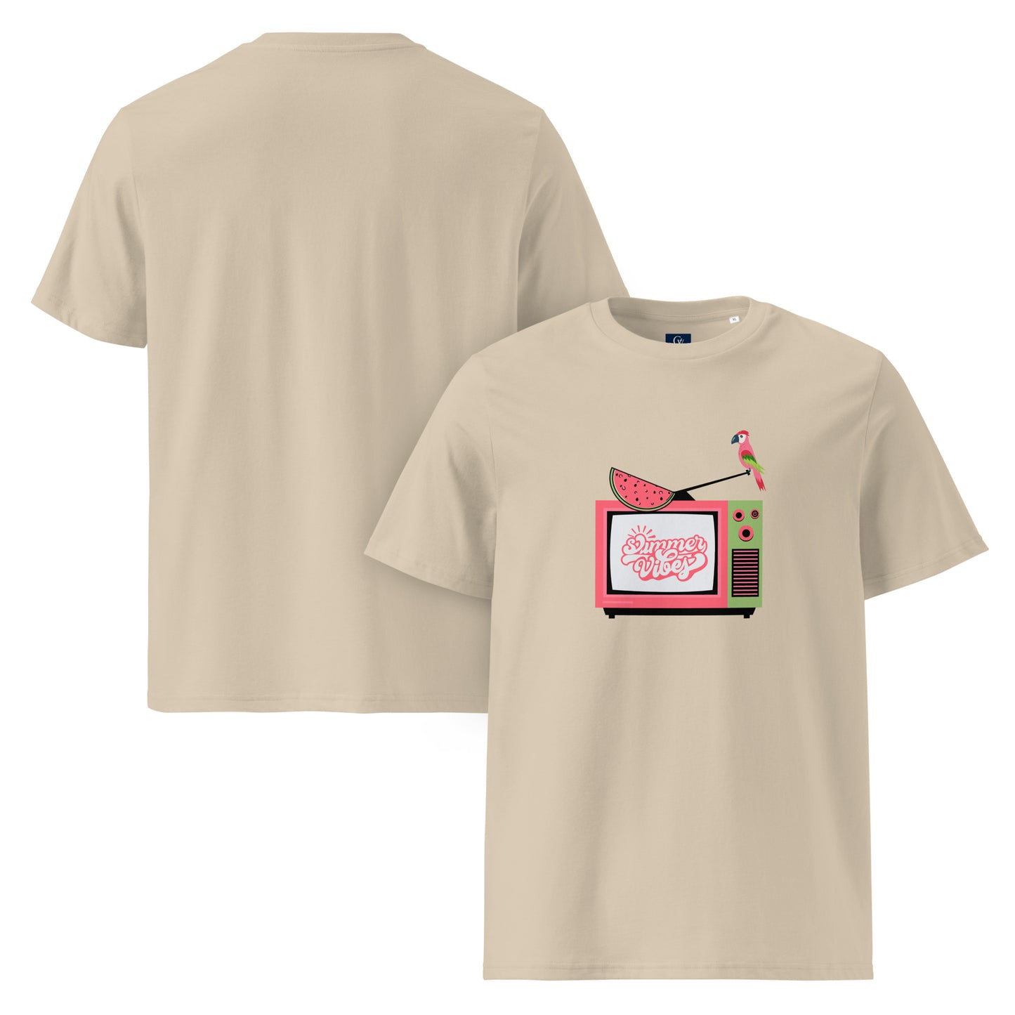 Organic summer t-shirt breathable unisex cotton eco-friendly