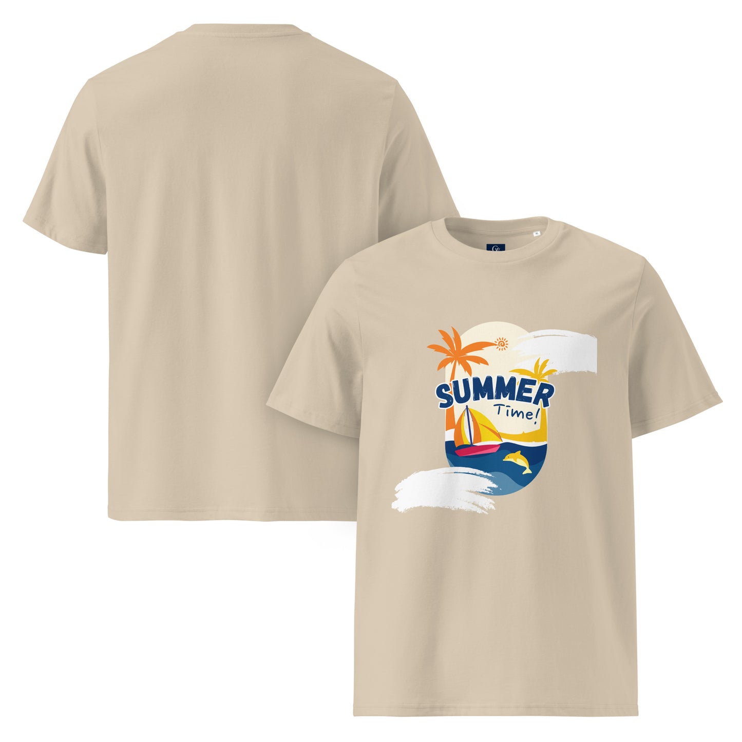 Organic summer t-shirt breathable unisex cotton eco-friendly